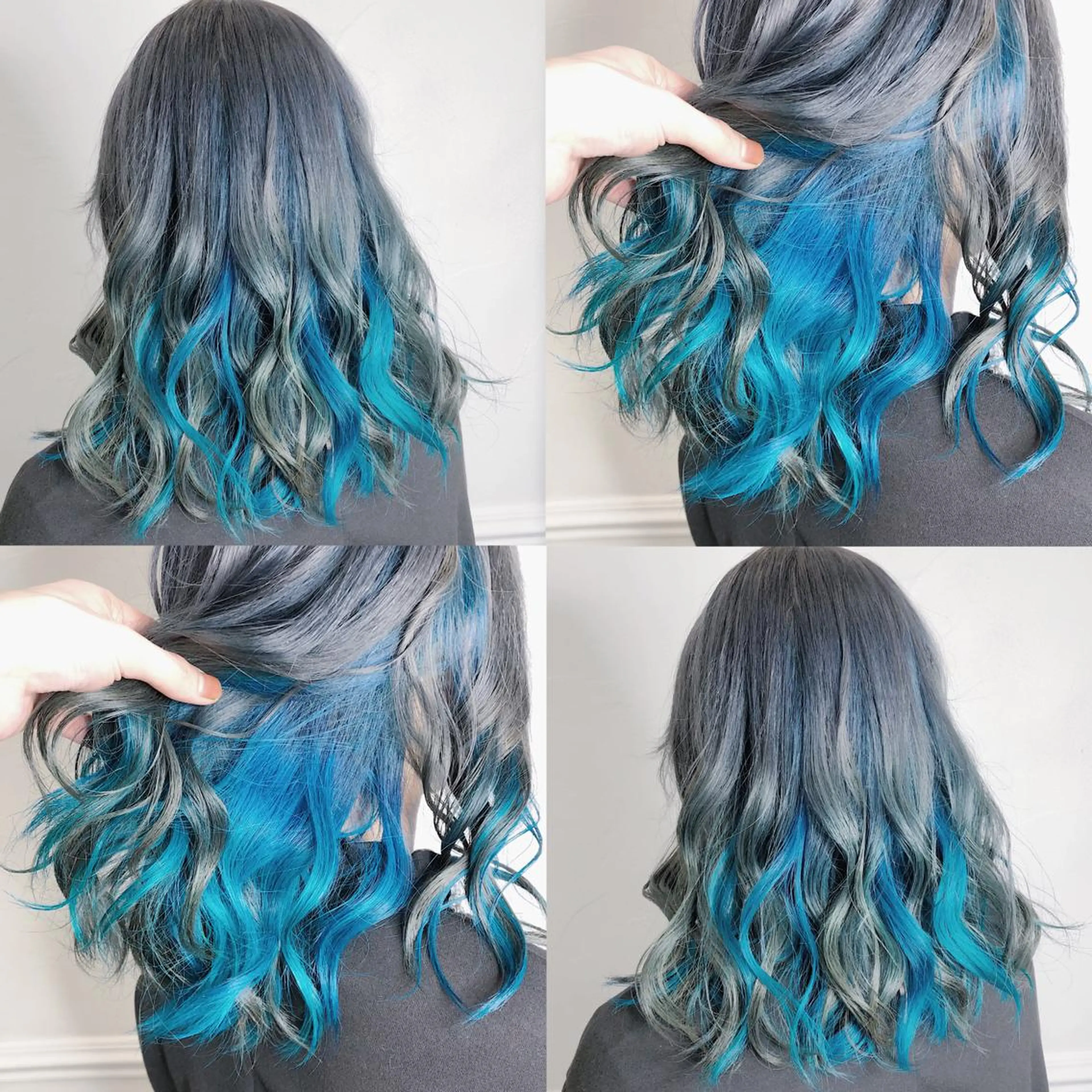 セミロング カラー ヘアアレンジ メンズ キッズ カット ヘアカラー トリートメント ヘアセット 💟Chloe原宿店 🩶ハイトーンのヘアスタイル