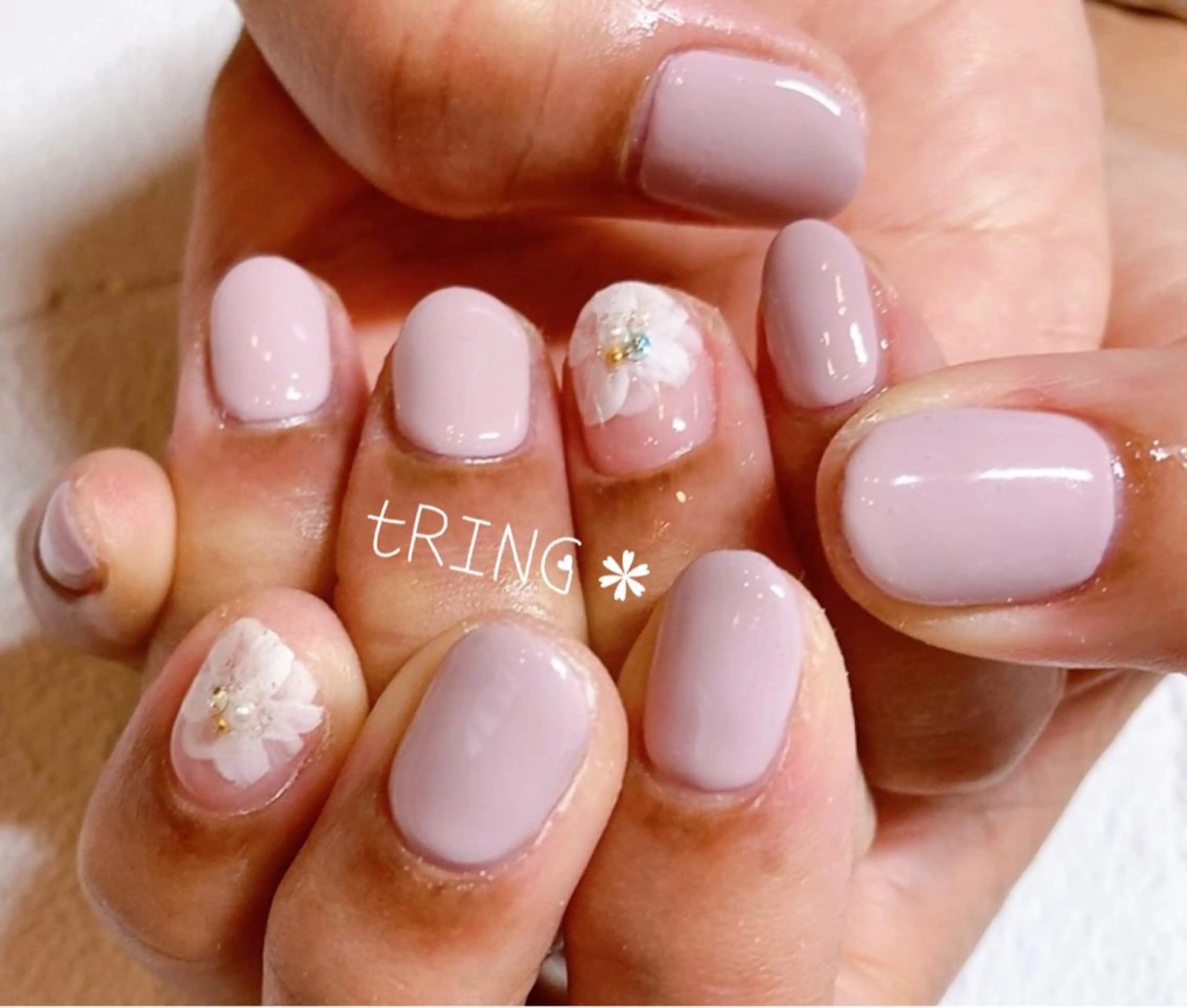 ネイル ハンドネイル tRING＊ しいの木台のネイルデザイン