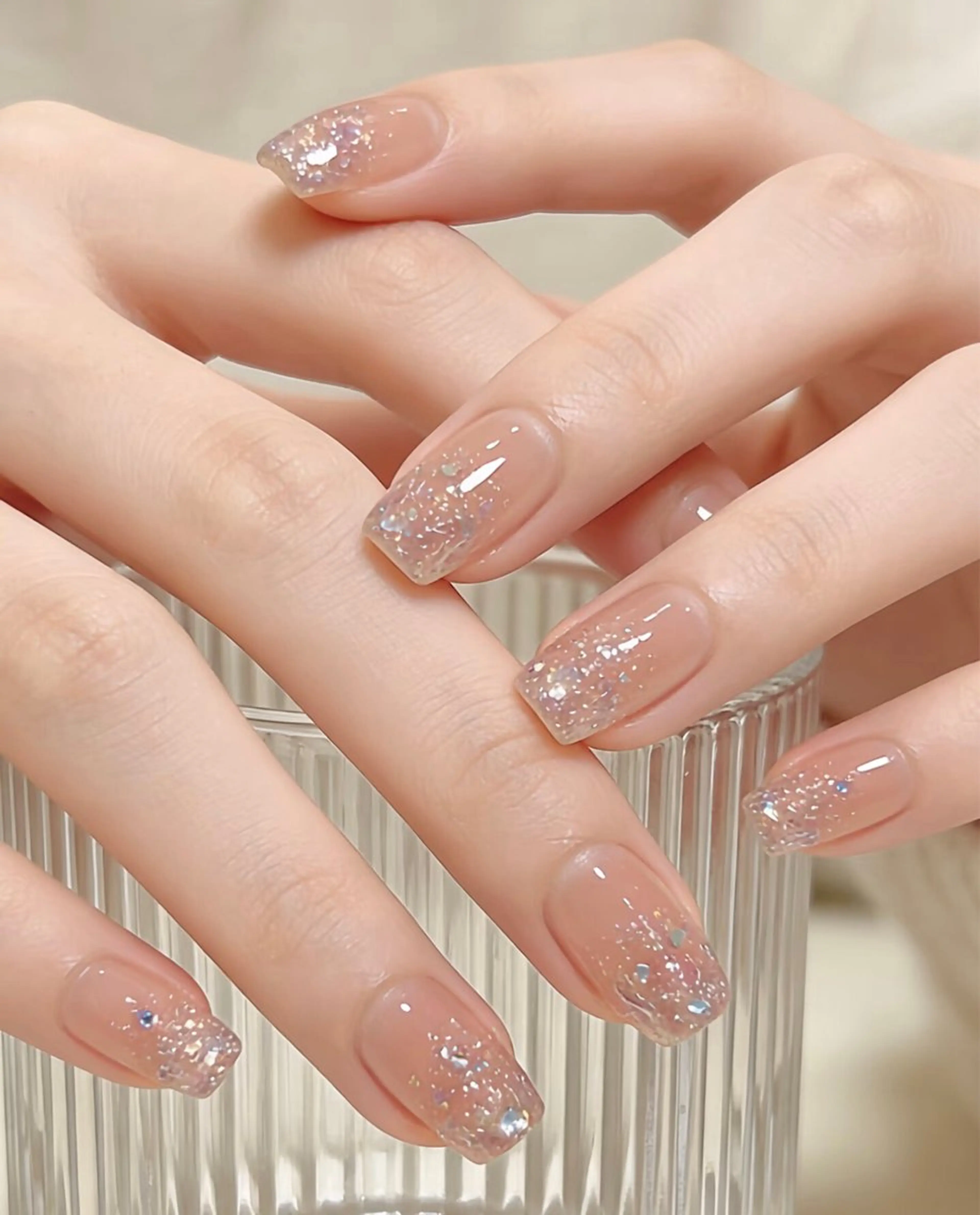 ネイル チークネイル 長さ出し フラッシュネイル フットネイル フレンチネイル Niko nail中野北口店のネイルデザイン