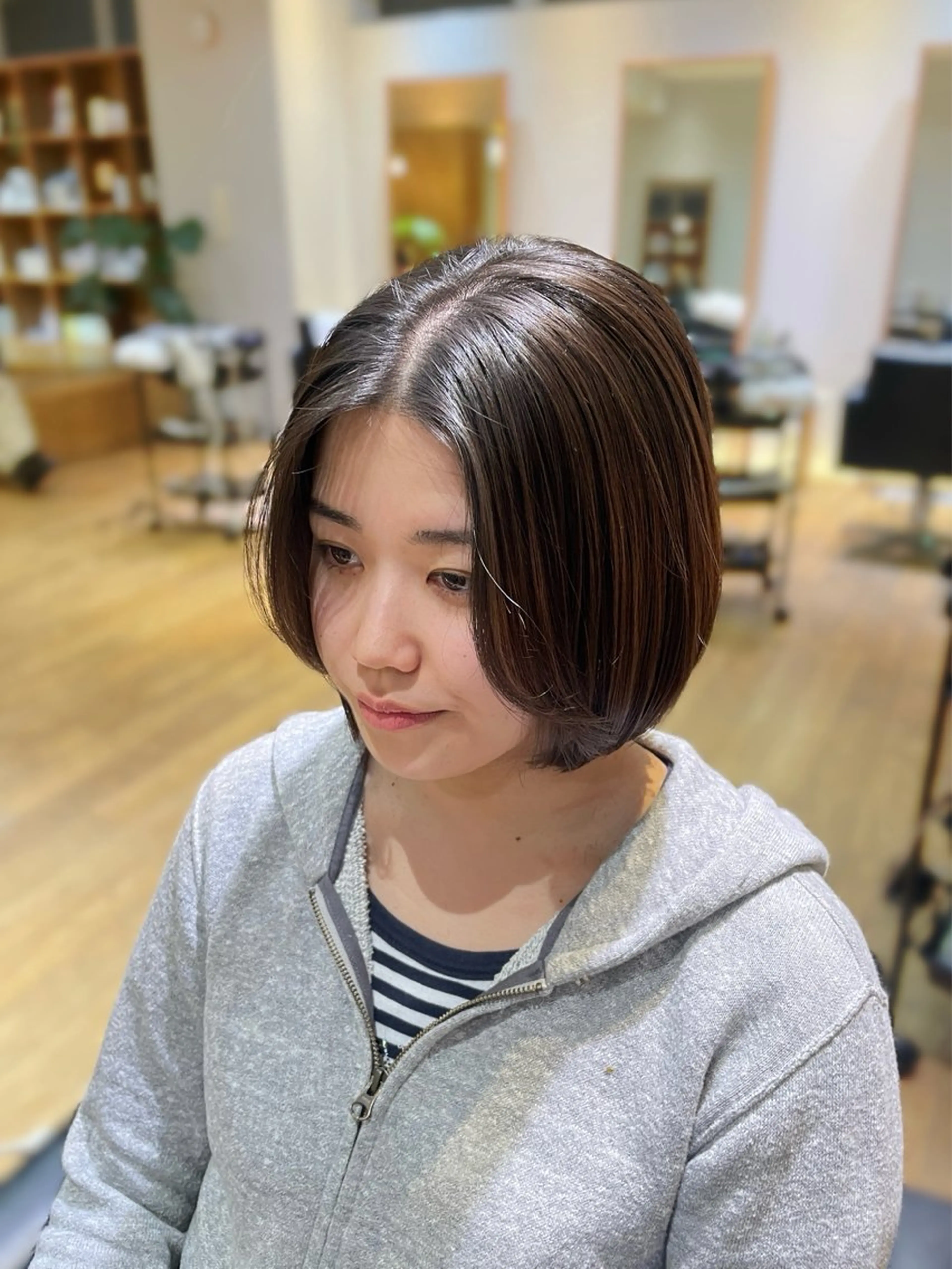 ショート パーマ ボブ カット 縮毛矯正 トリートメント 縮毛矯正/レイヤー 🌙ひかるのヘアスタイル