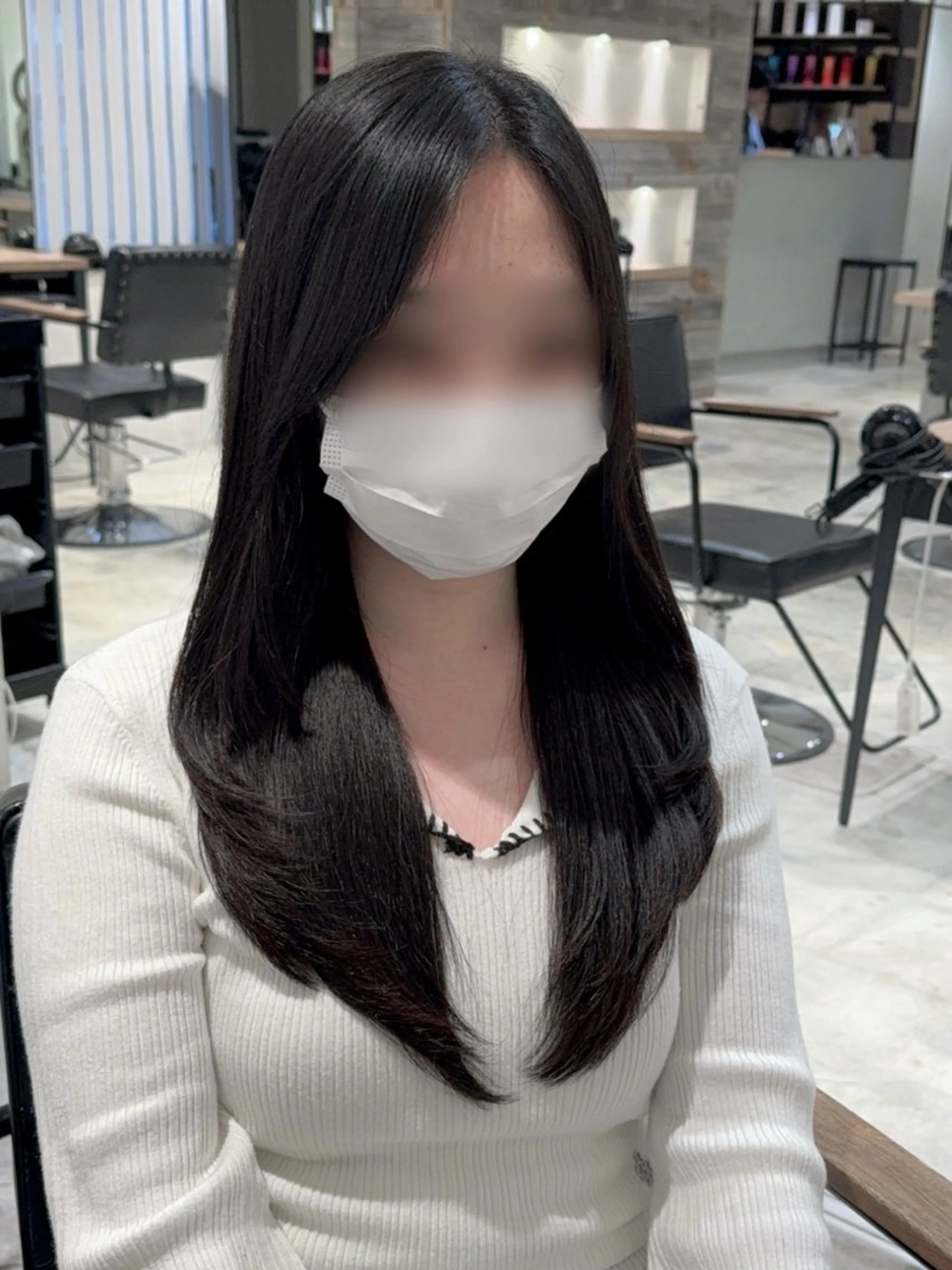 セミロング カラー パーマ ヘアアレンジ パク・ボミン小野リエ 韓国ハーフ🦊のその他イメージ