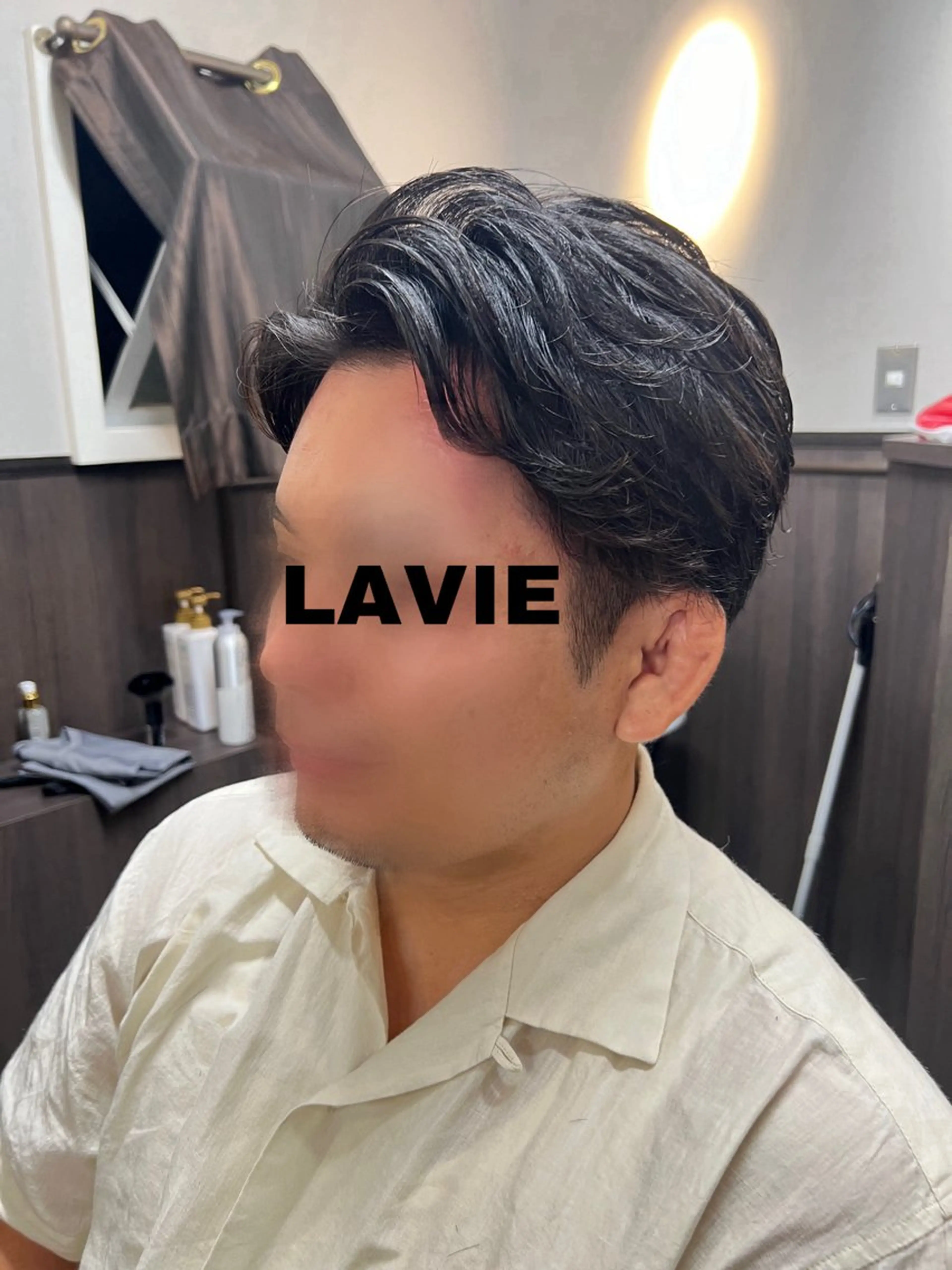 ミディアム パーマ メンズ ミディアムパーマ メンズパーマ LAVIE NEW STANDARD BARBER 中野店所属・KINKAI AYANOのヘアスタイル