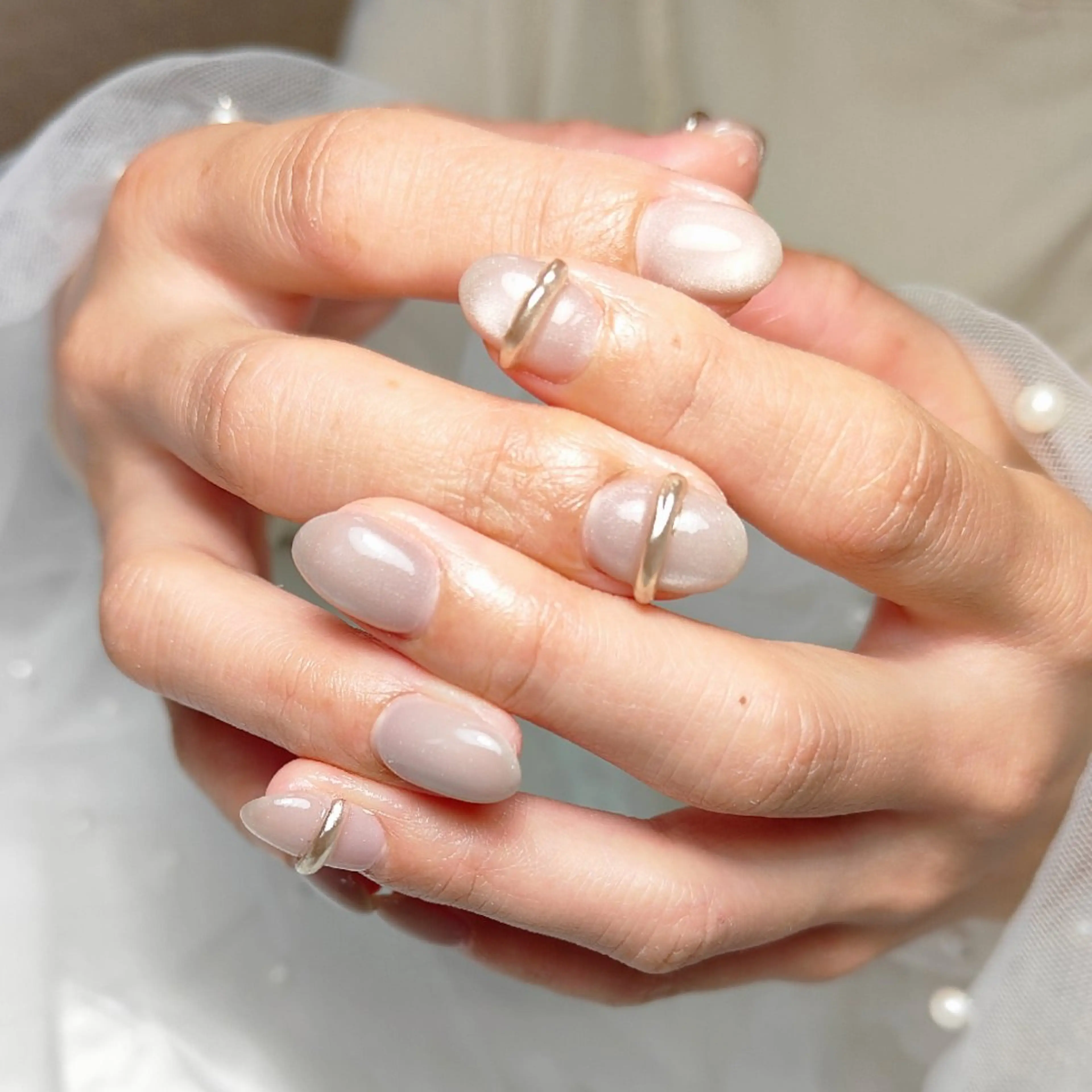 ネイル マグネットネイル ハンドネイル CLEAR NAILのネイルデザイン