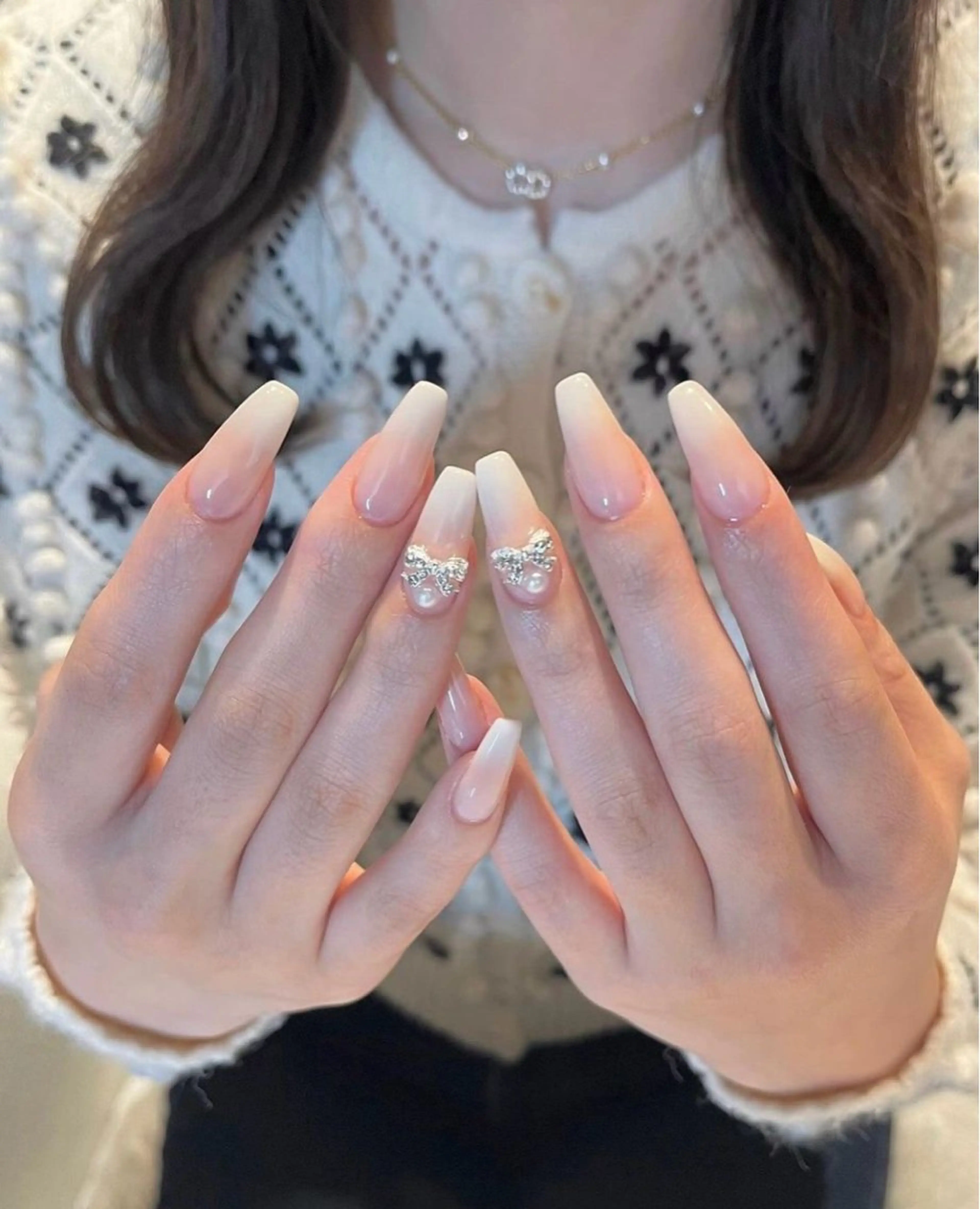 ネイル フレンチネイル ジェルネイル キラキラネイル 韓国ネイル マグネットネイル Julli NailStudioのネイルデザイン