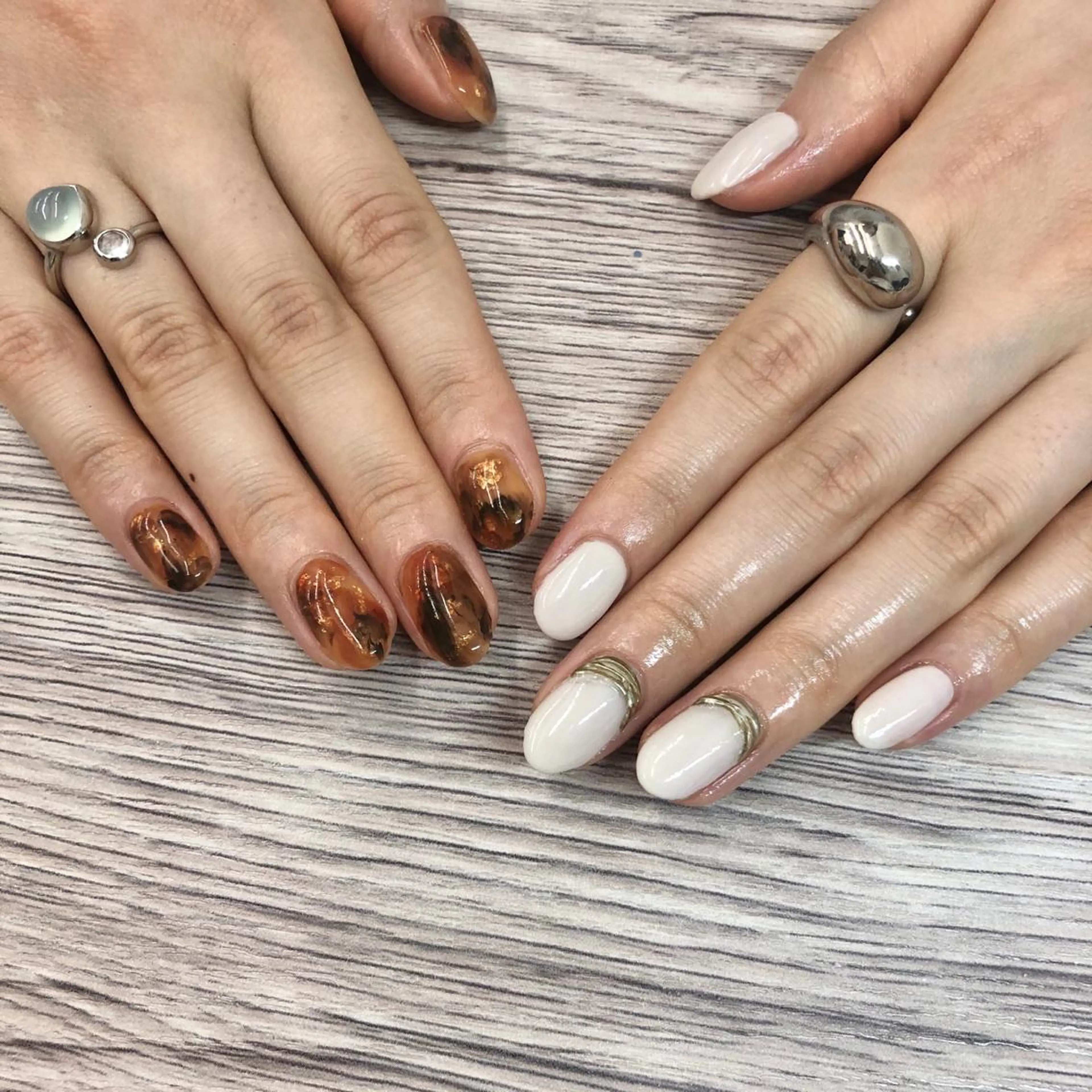 ネイル べっ甲ネイル 🎀AYAKO 🎀中韓ネイルのネイルデザイン