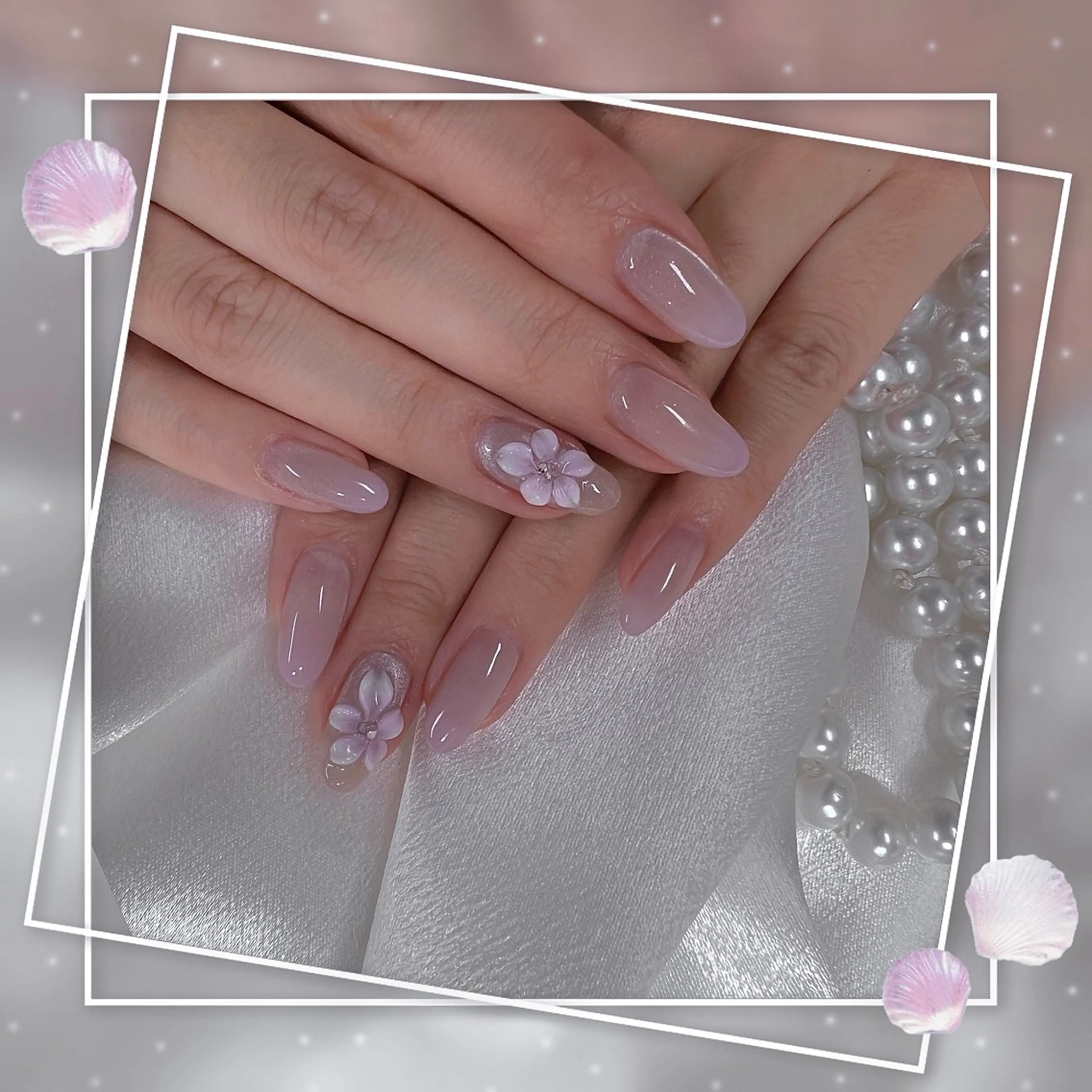 ネイル チークネイル ガーリー グラデーション マグネットネイル 持ち込み ハンドネイル Chill Nailsalonのネイルデザイン