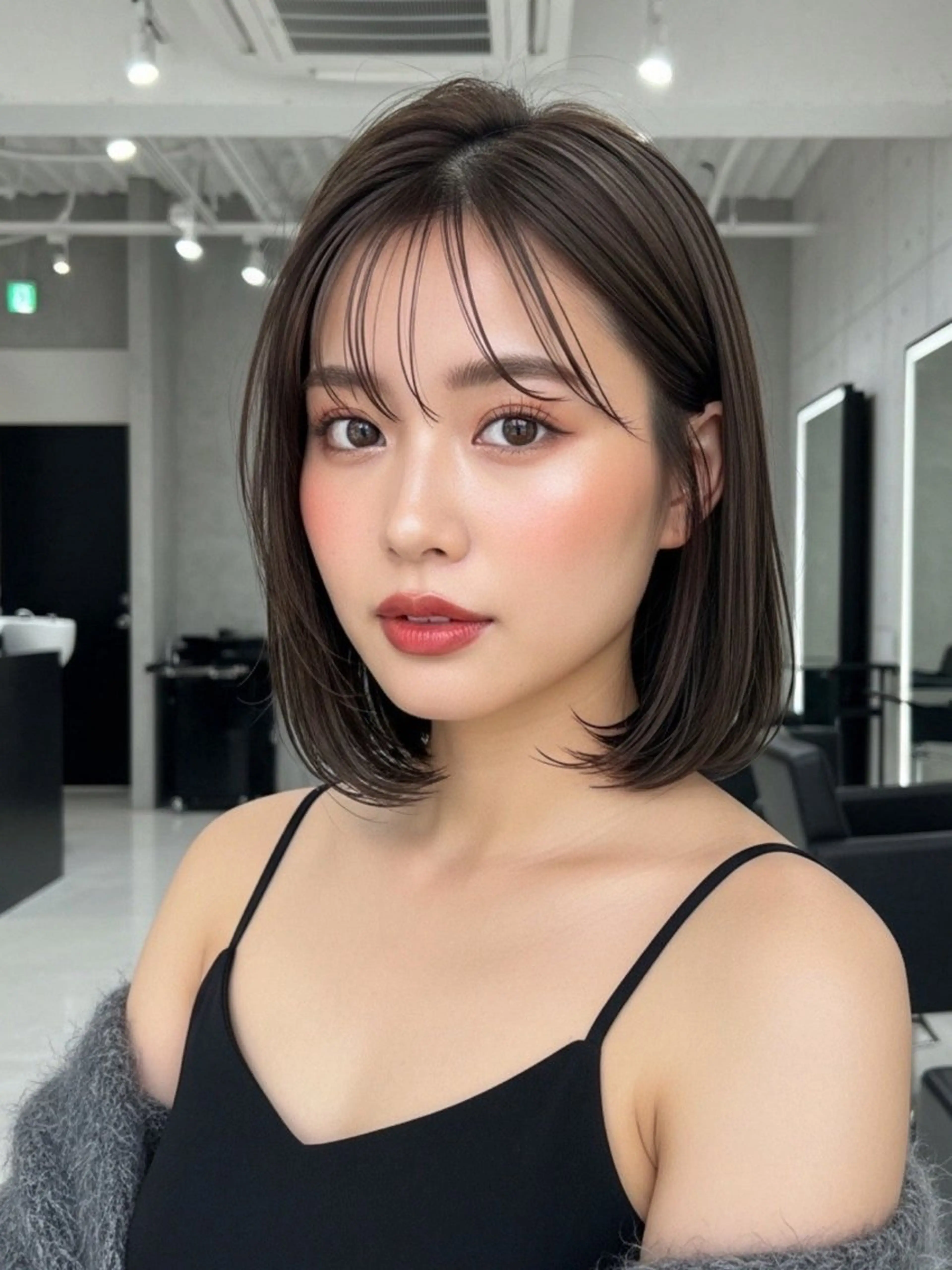 ミディアム 似合わせボブ✖️ 韓国レイヤー✨小関のヘアスタイル