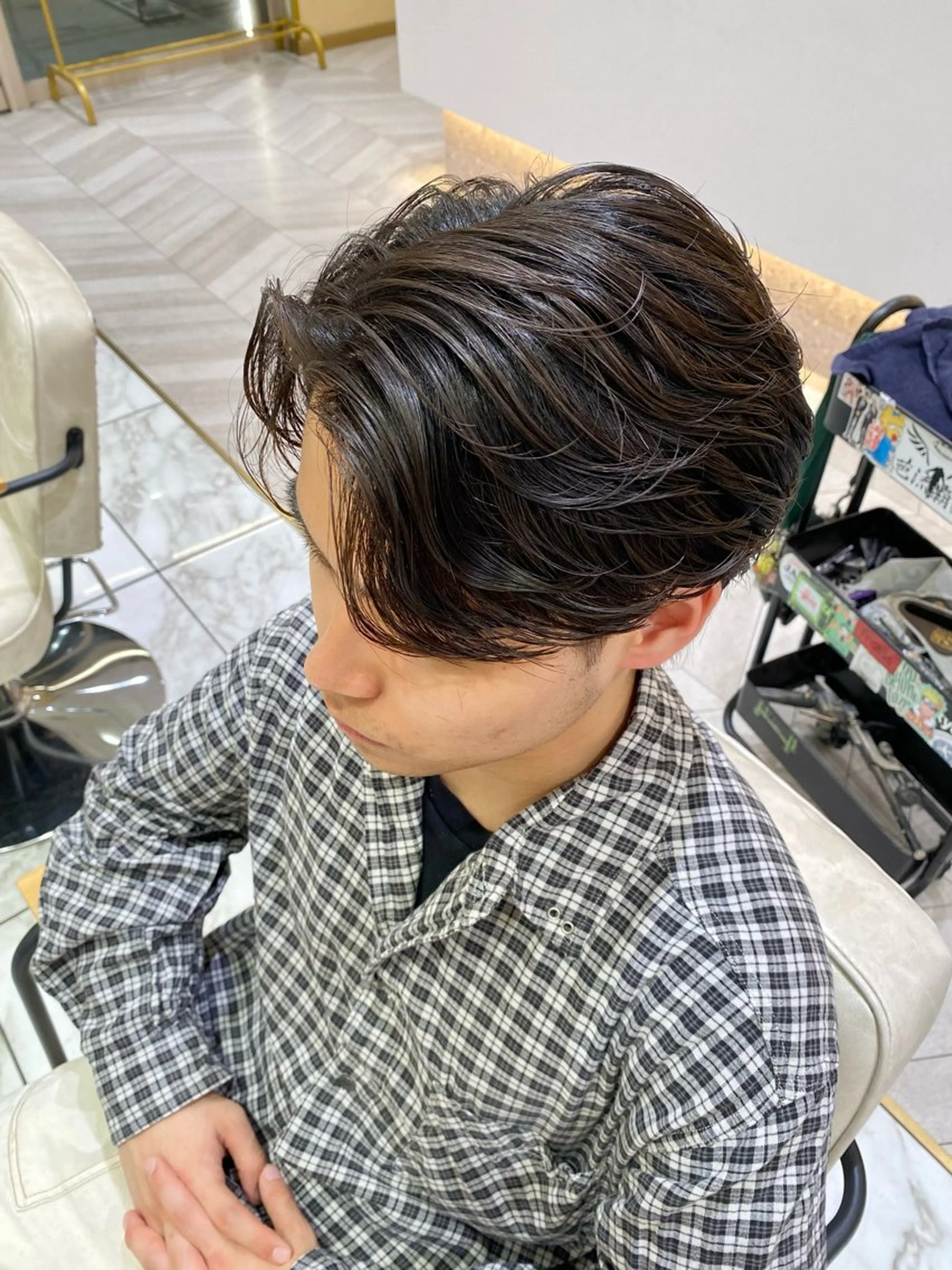 ショート パーマ メンズ カット パーマ 酸スト/フェザー パーマ/三谷海斗のヘアスタイル