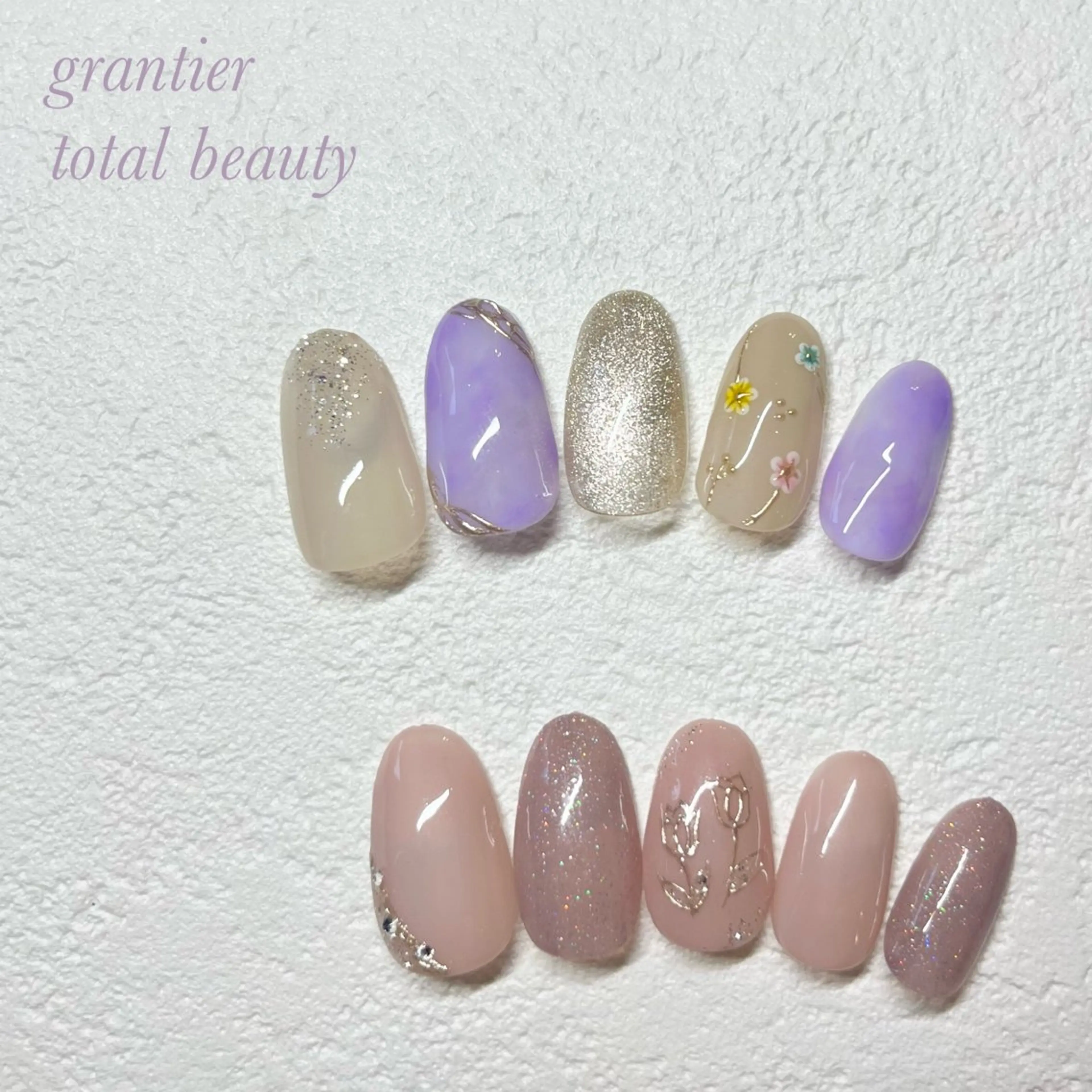 ネイル フラワーネイル ハンドネイル grantier beautyのネイルデザイン