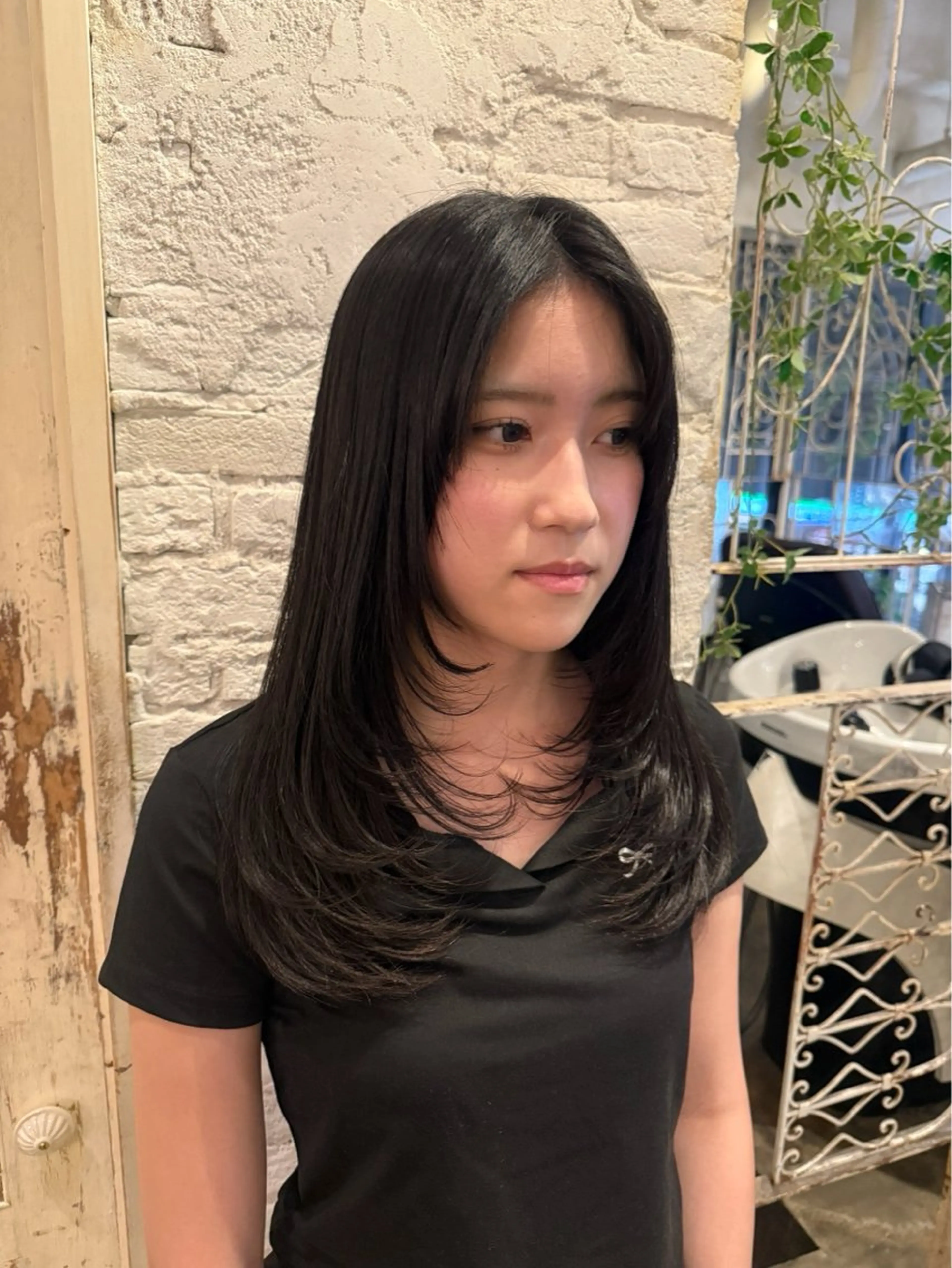 ロング 韓国風ヘア レイヤーカット 大塚 実優のヘアスタイル