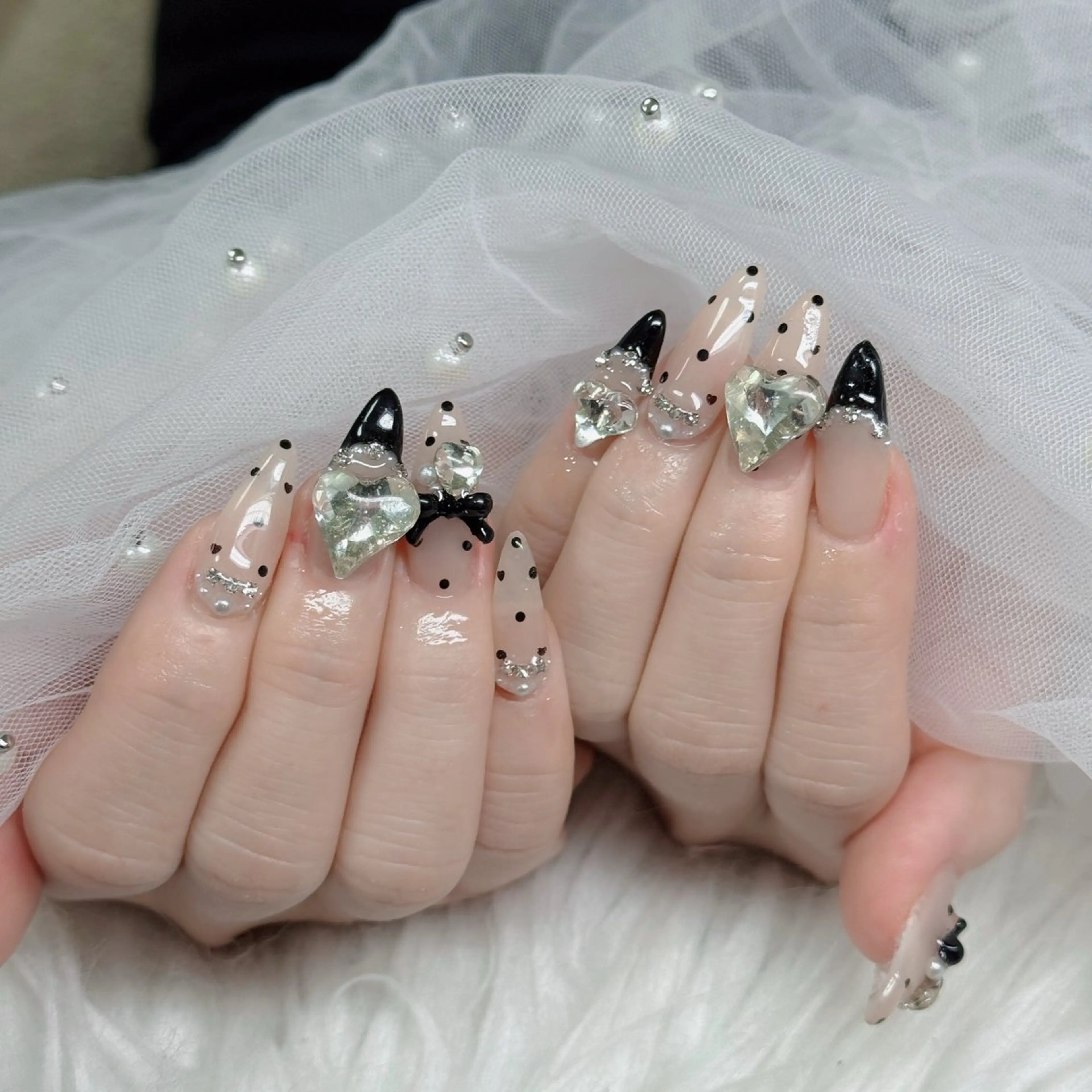 ネイル フットネイル フレンチネイル グラデーション 韓国ネイル ロングネイル ハンドネイル Hani Nail Salonのネイルデザイン