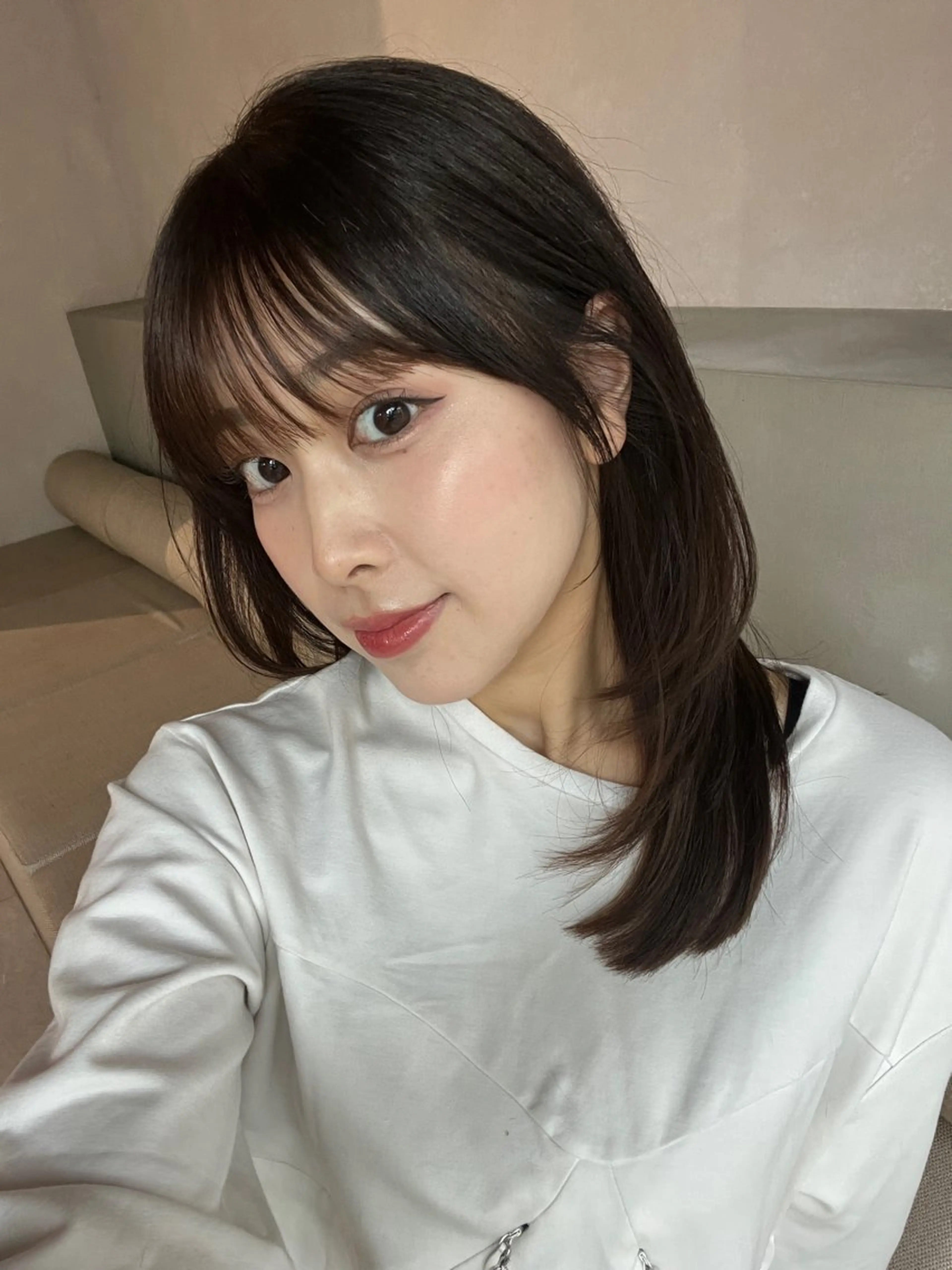 セミロング レイヤーカット/ くびれヘア佐藤大空のヘアスタイル