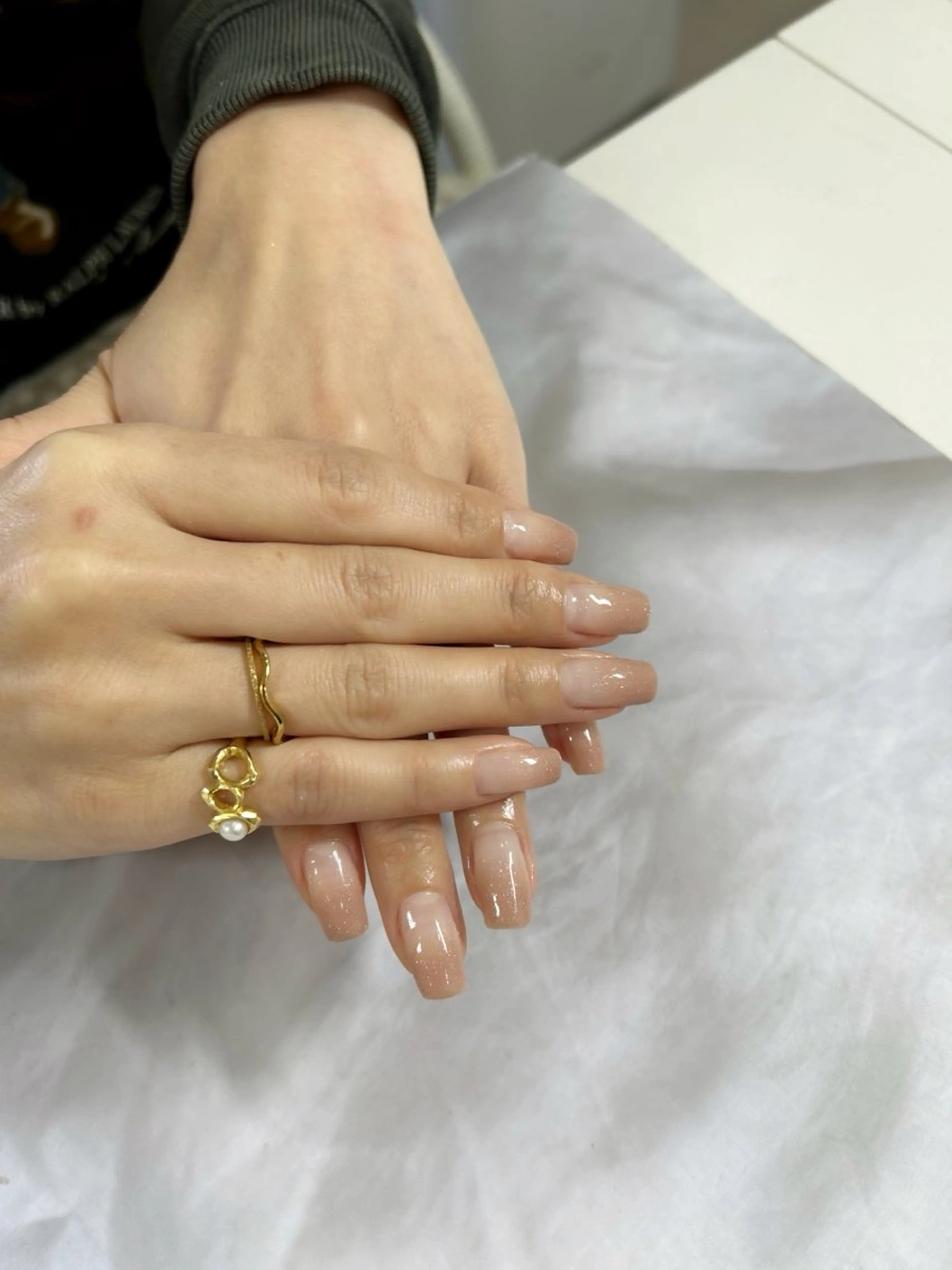 ネイル グラデーション キラキラネイル BURGUNDY mikaのネイルデザイン