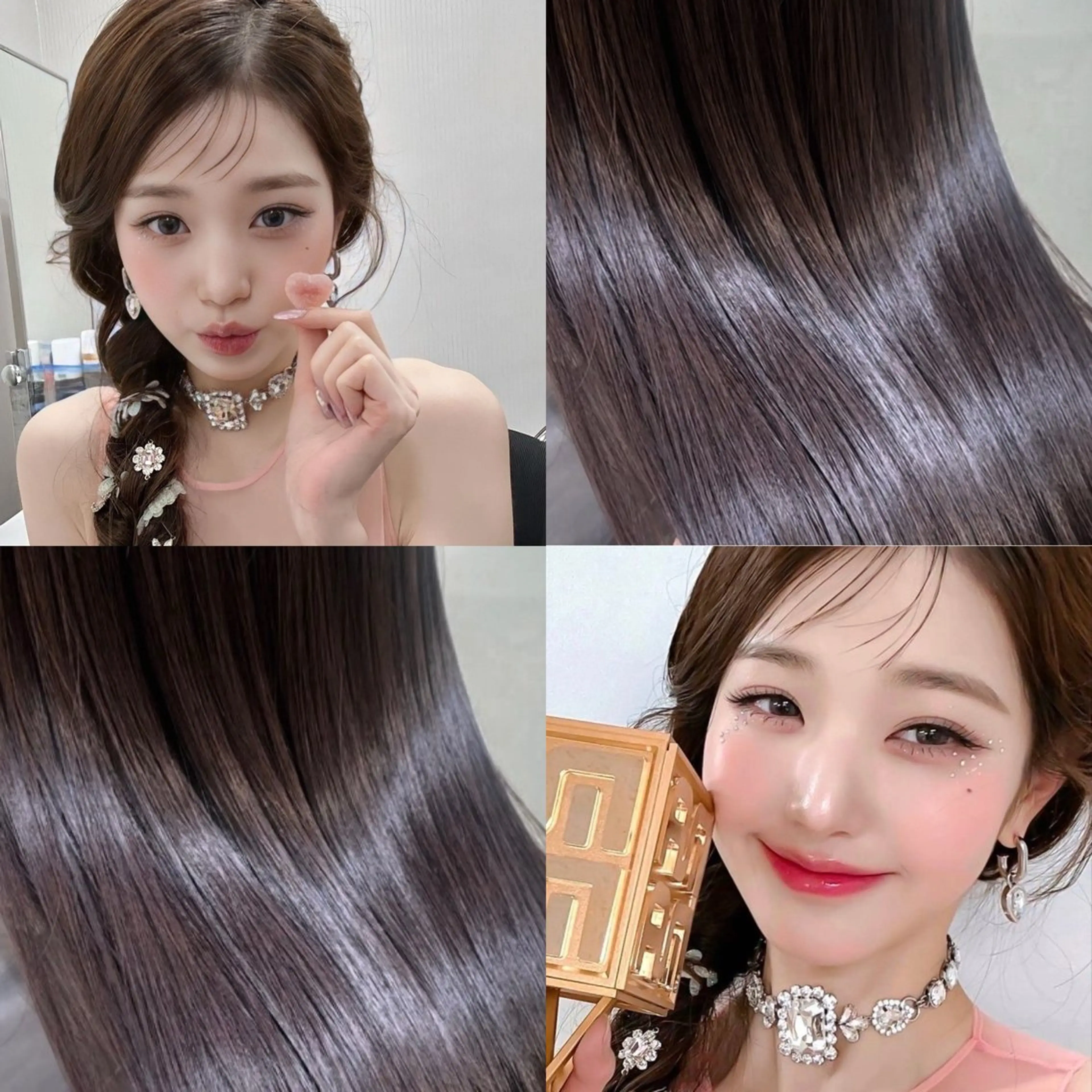 ロング カラー 💖大人韓国ヘア💖 韓国艶カラー【銀座】のヘアスタイル