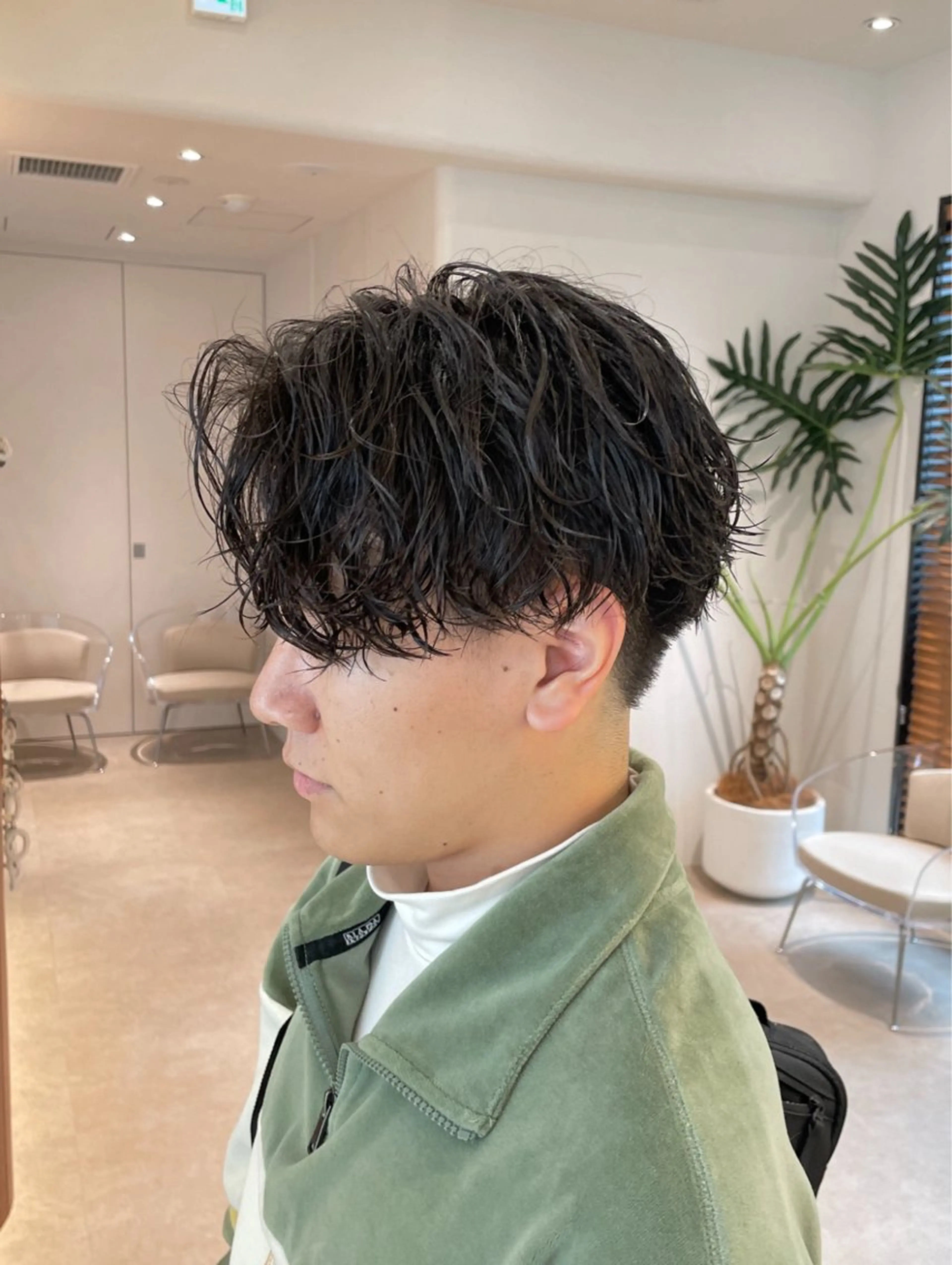 メンズ メンズパーマ 波巻きパーマ 渋谷ボブ/レイヤー ボブ田中航平のヘアスタイル