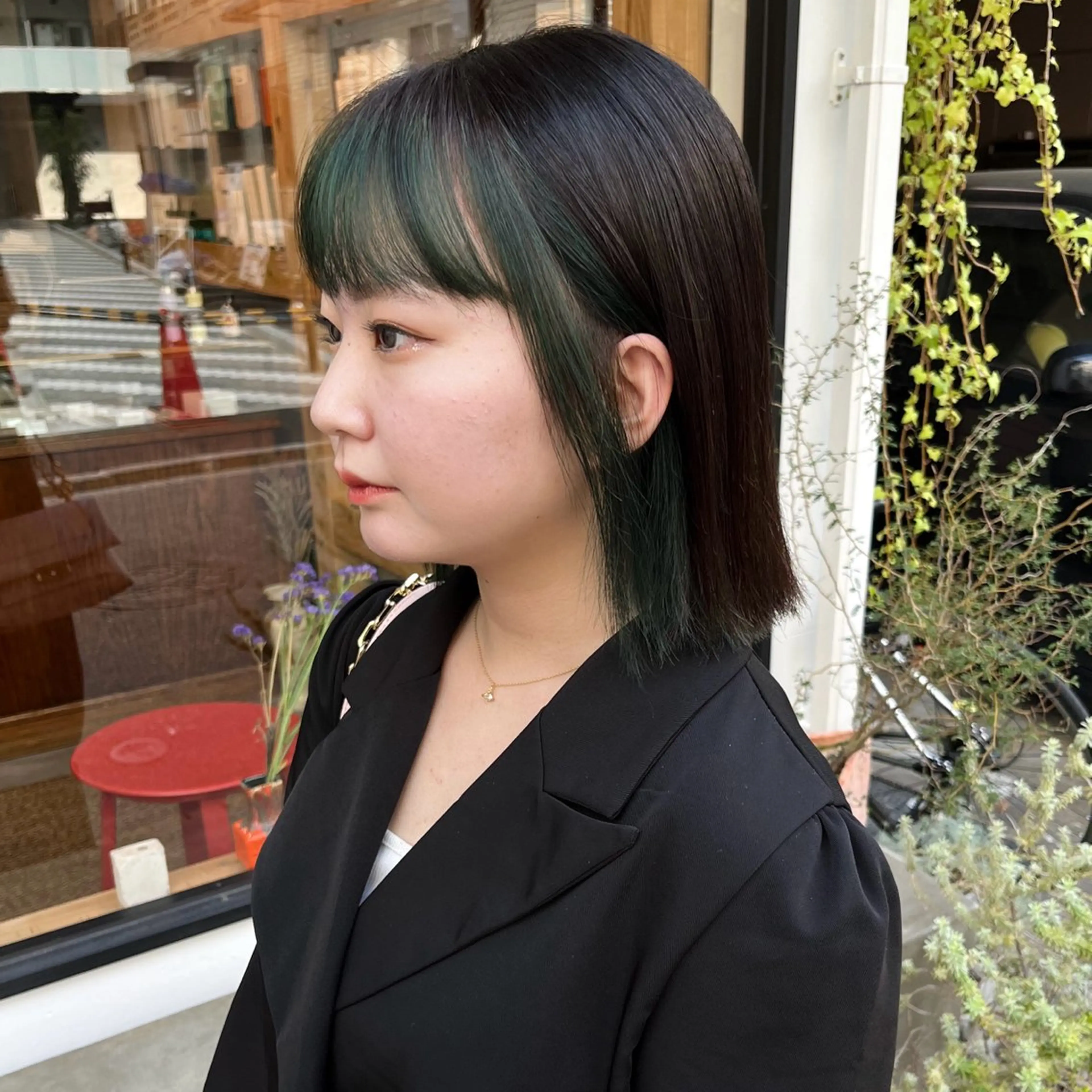 ミディアム カラー ブリーチ ケアブリーチ デザインカラー 藤山大地/髪質改善 /透明感/ブリーチのヘアスタイル