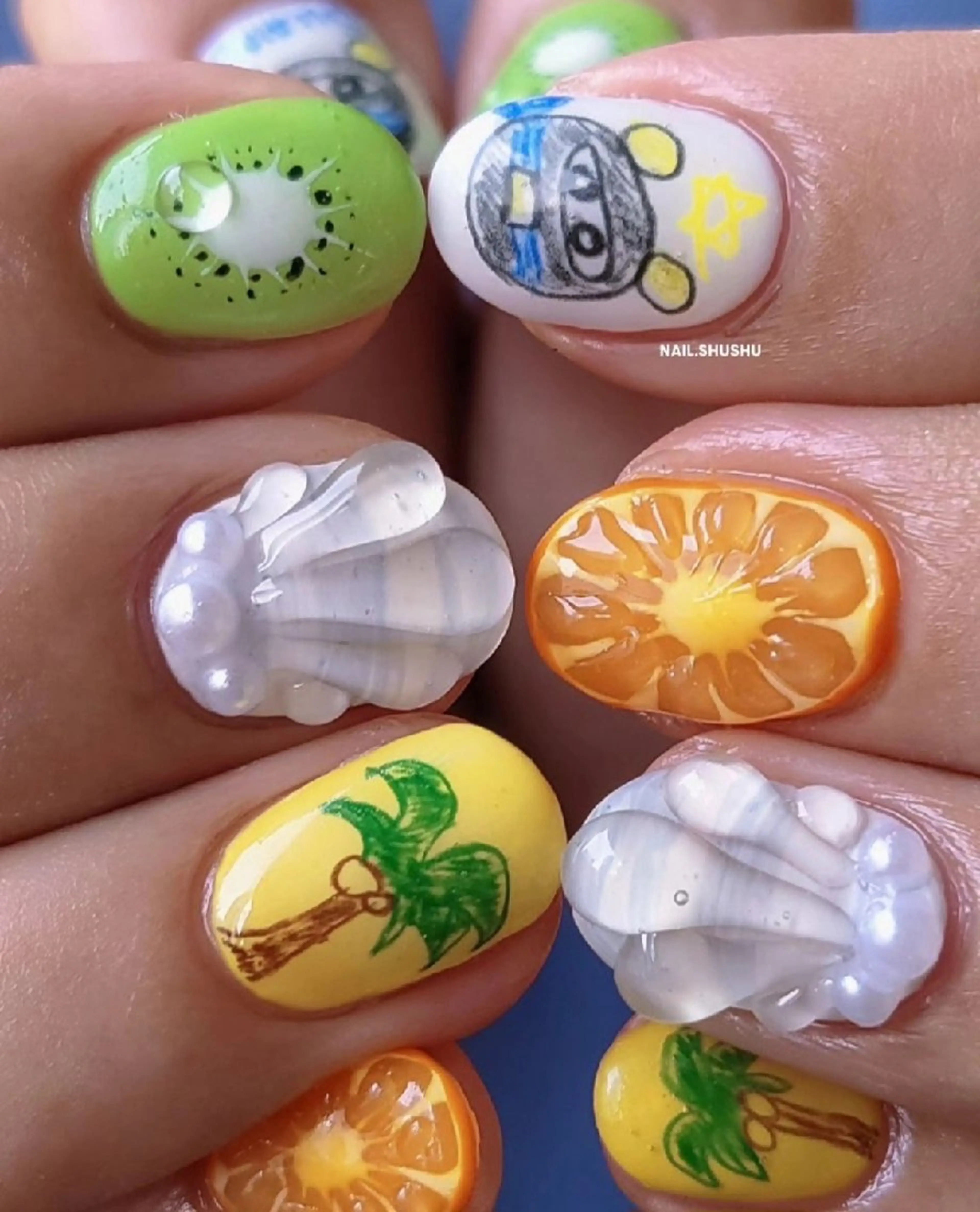 ネイル 3dパーツ/流行り 👧shushu❤️のネイルデザイン