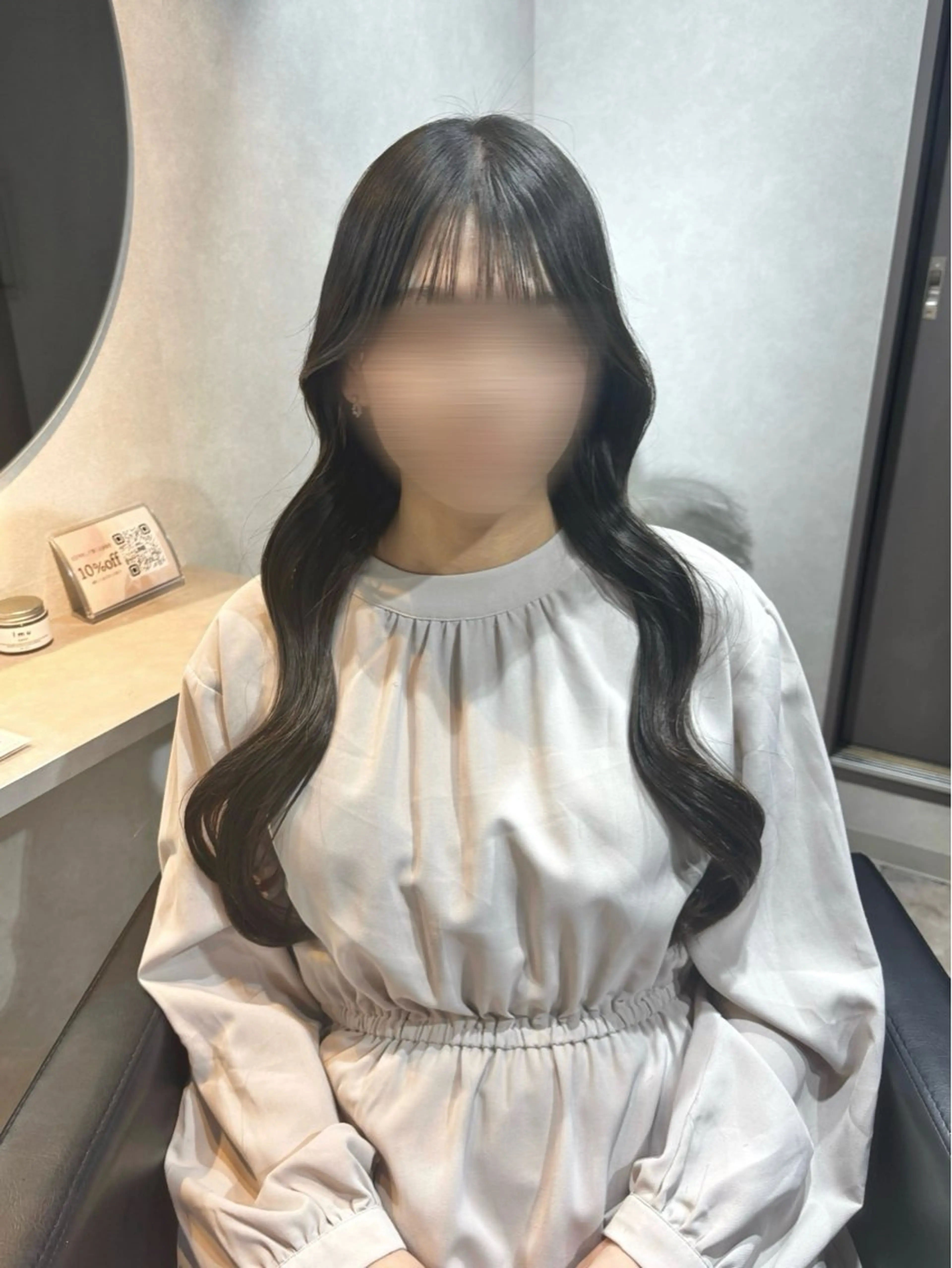 ロング 顔まわりレイヤー レイヤーカット 小顔カット lmu by if所属・程塚七海 /韓国風レイヤー🎀のヘアスタイル