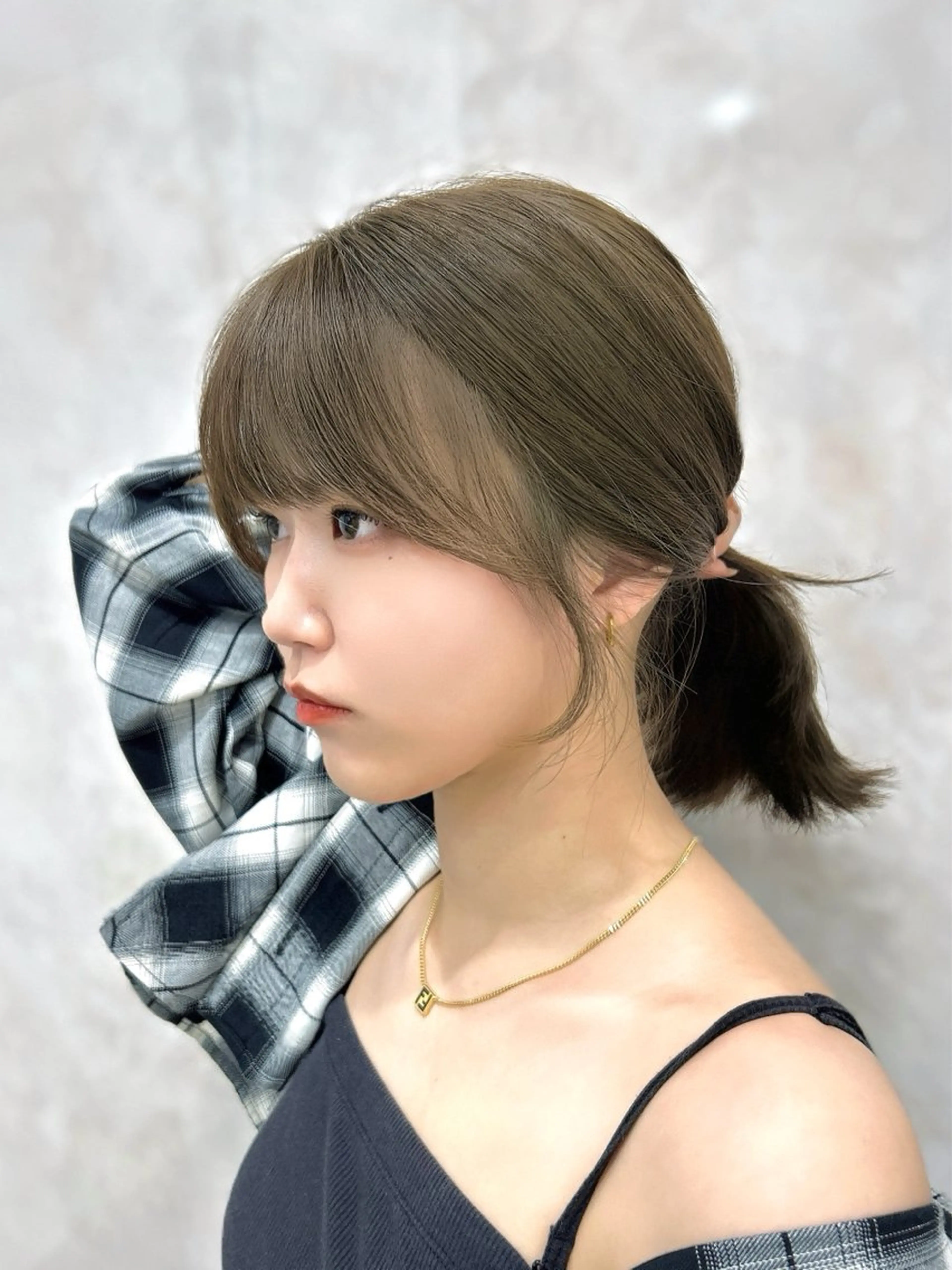 ミディアム 韓国顔まわり/前髪 /レイヤー/いつきのヘアスタイル