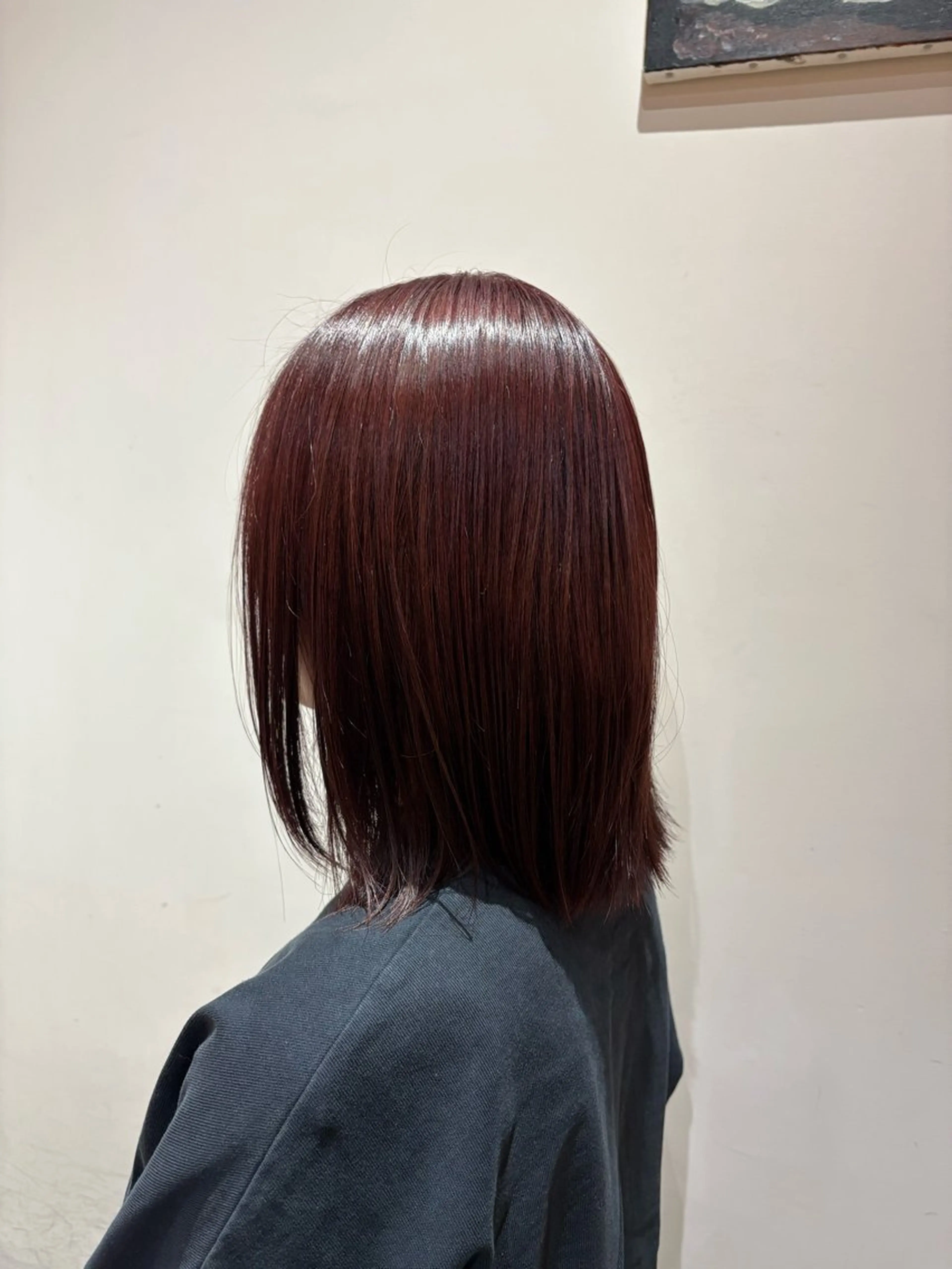 ミディアム カット ヘアカラー トリートメント かりん髪質改善 /メンズカットのヘアスタイル