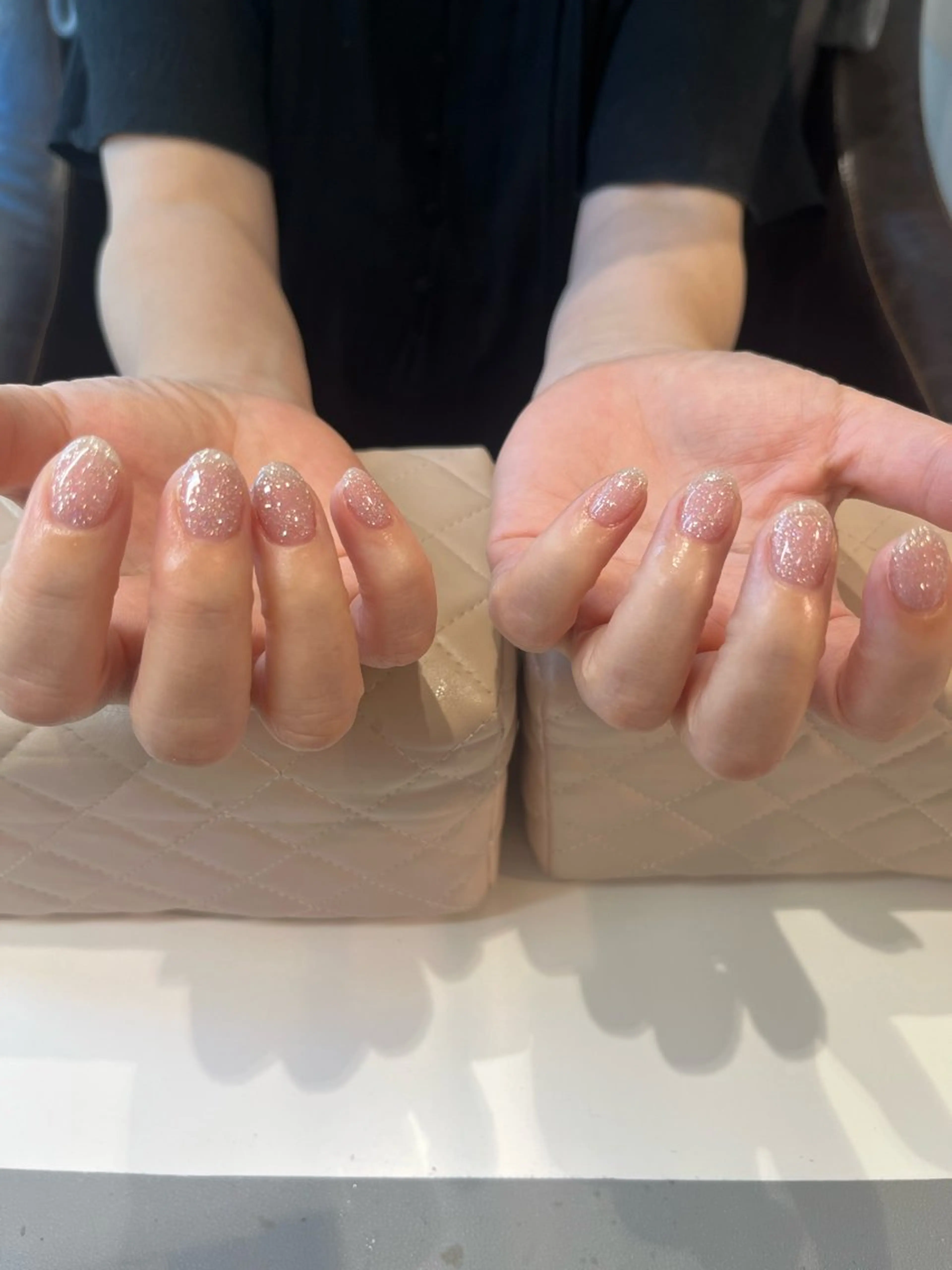 ネイル フラッシュネイル キラキラネイル ピンク スウィートラヴィール所属・SweetRavir あゆみのネイルデザイン