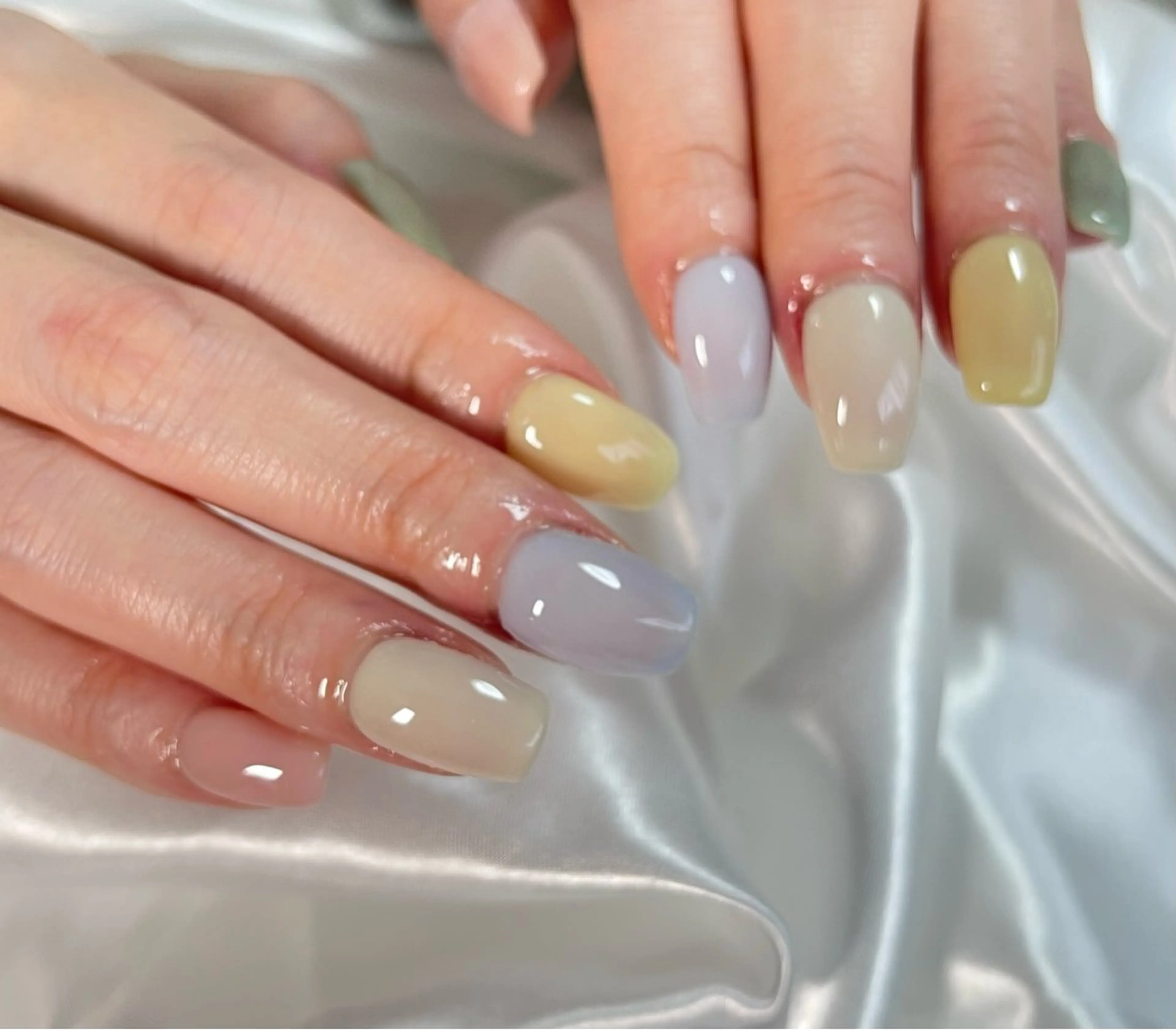 ネイル ワンカラーネイル パステルネイル シンプルネイル 春ネイル ハンドネイル celica所属・松田 由真のネイルデザイン