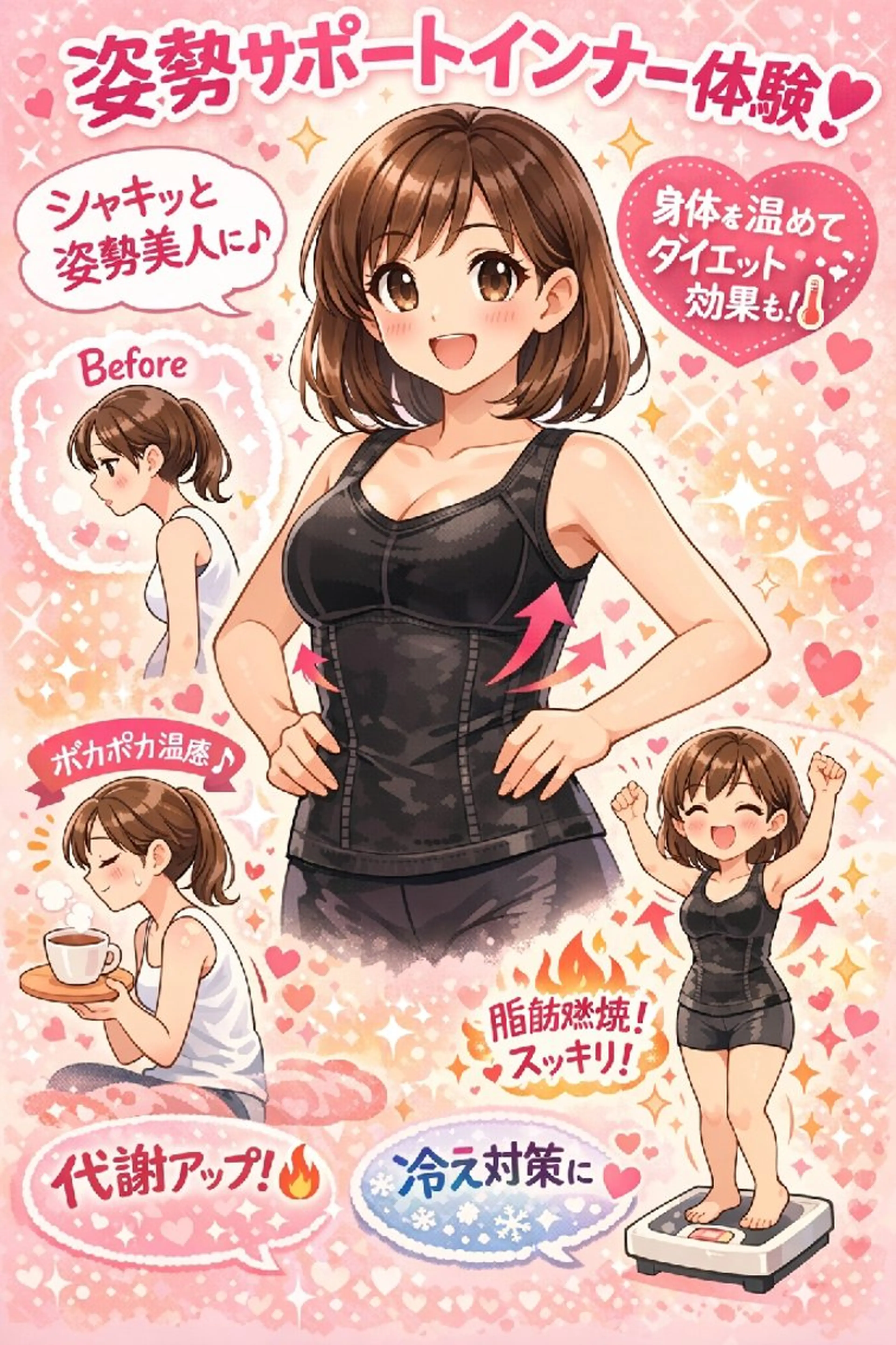 【期間限定🕊️無料】着るだけ♪姿勢サポートインナー体験の写真