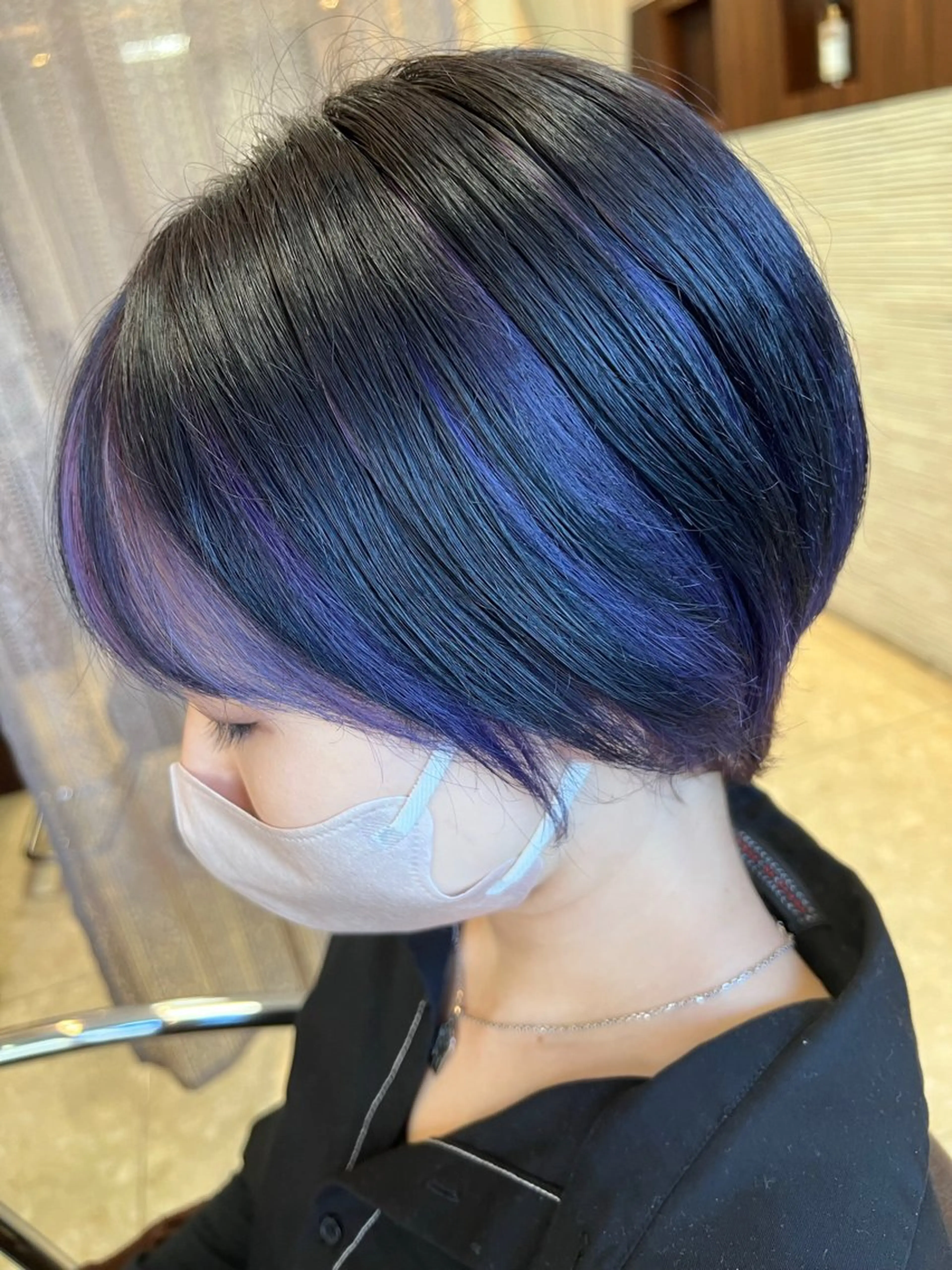 ショート カラー パープルカラー カット ヘアカラー ブランシェ小幡駅前店 森樹のヘアスタイル