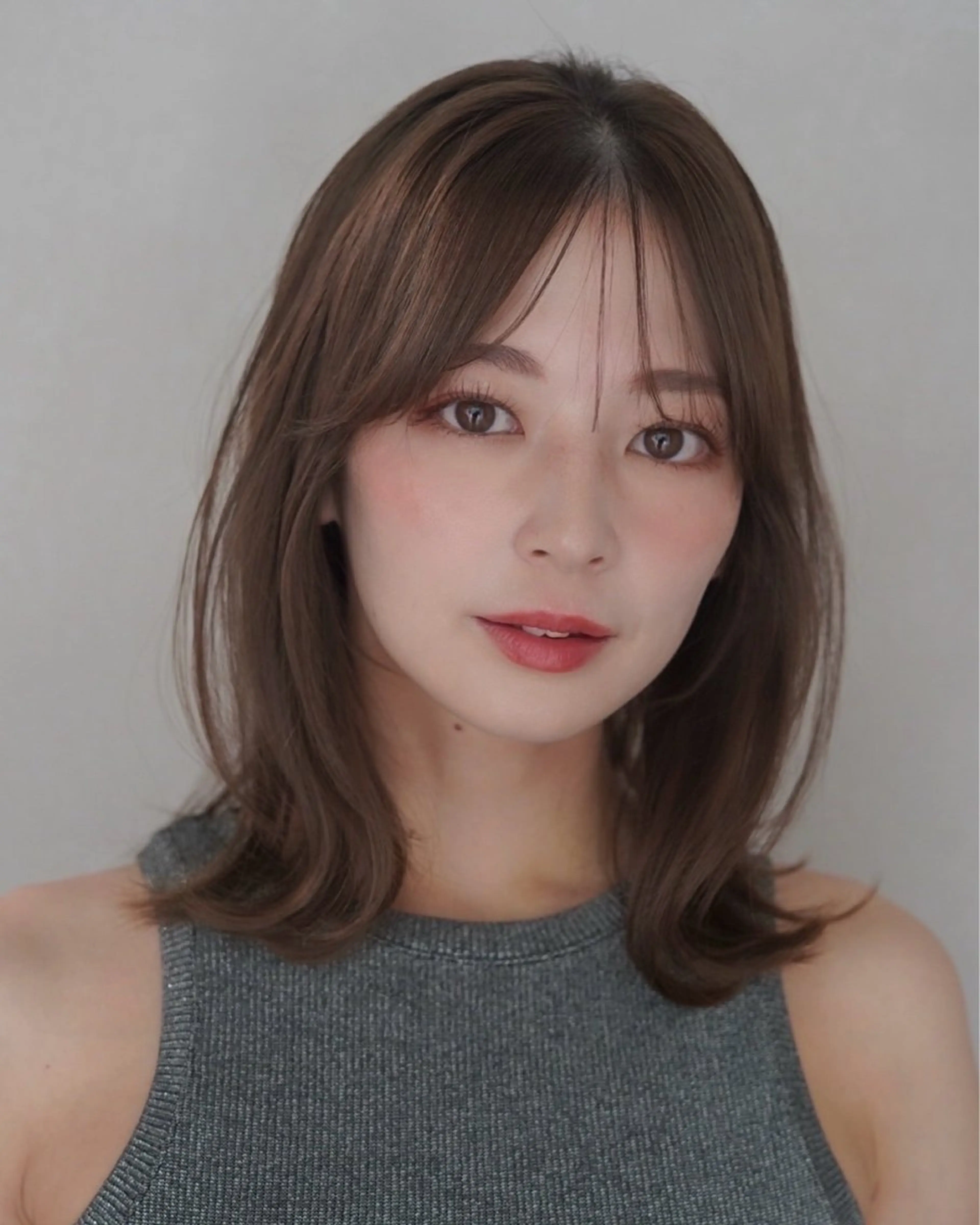 ミディアム カラー カット ヘアカラー レイヤーカット/ くびれヘア佐藤大空のヘアスタイル