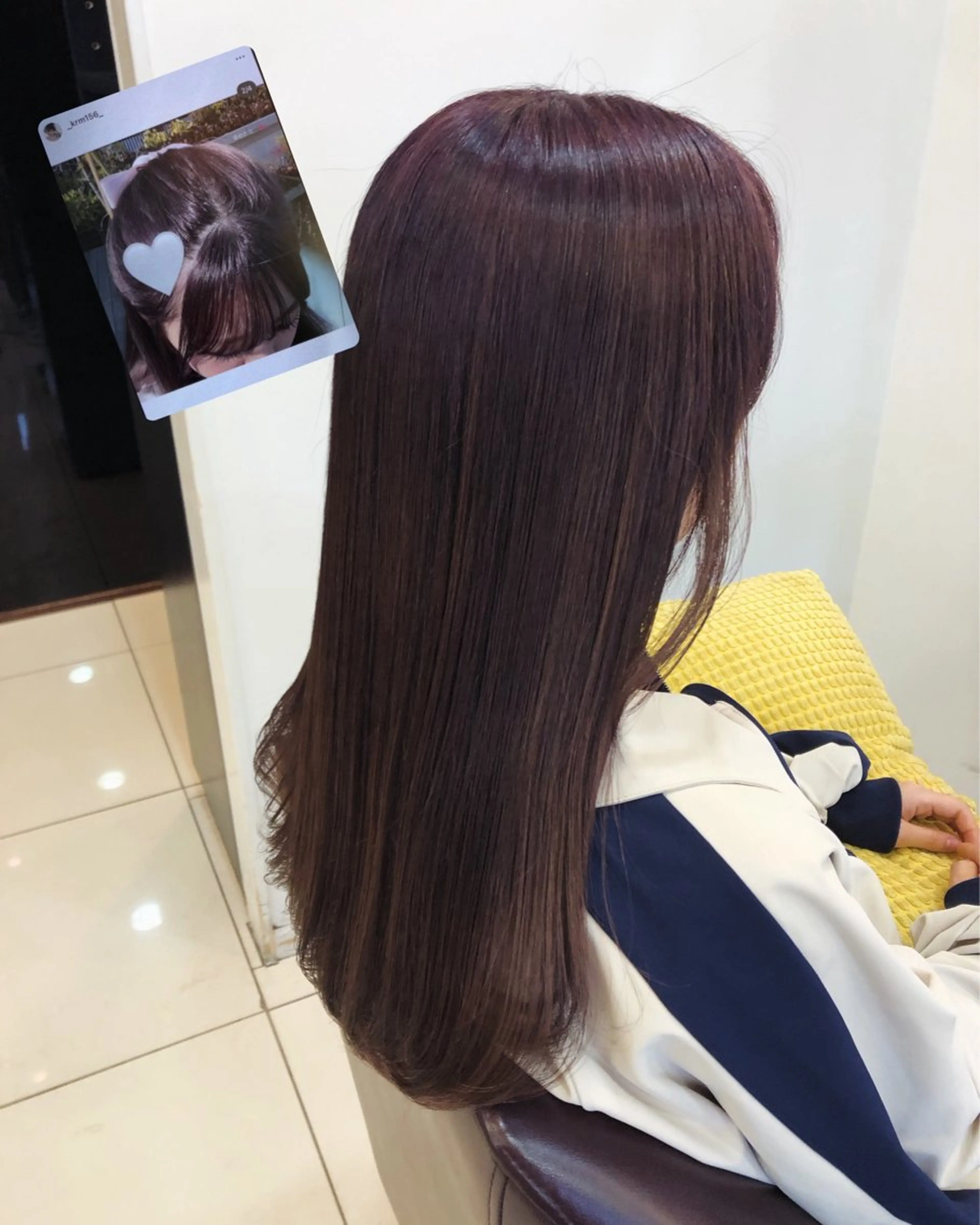 ロング カラー 加瀬 真弓のヘアスタイル