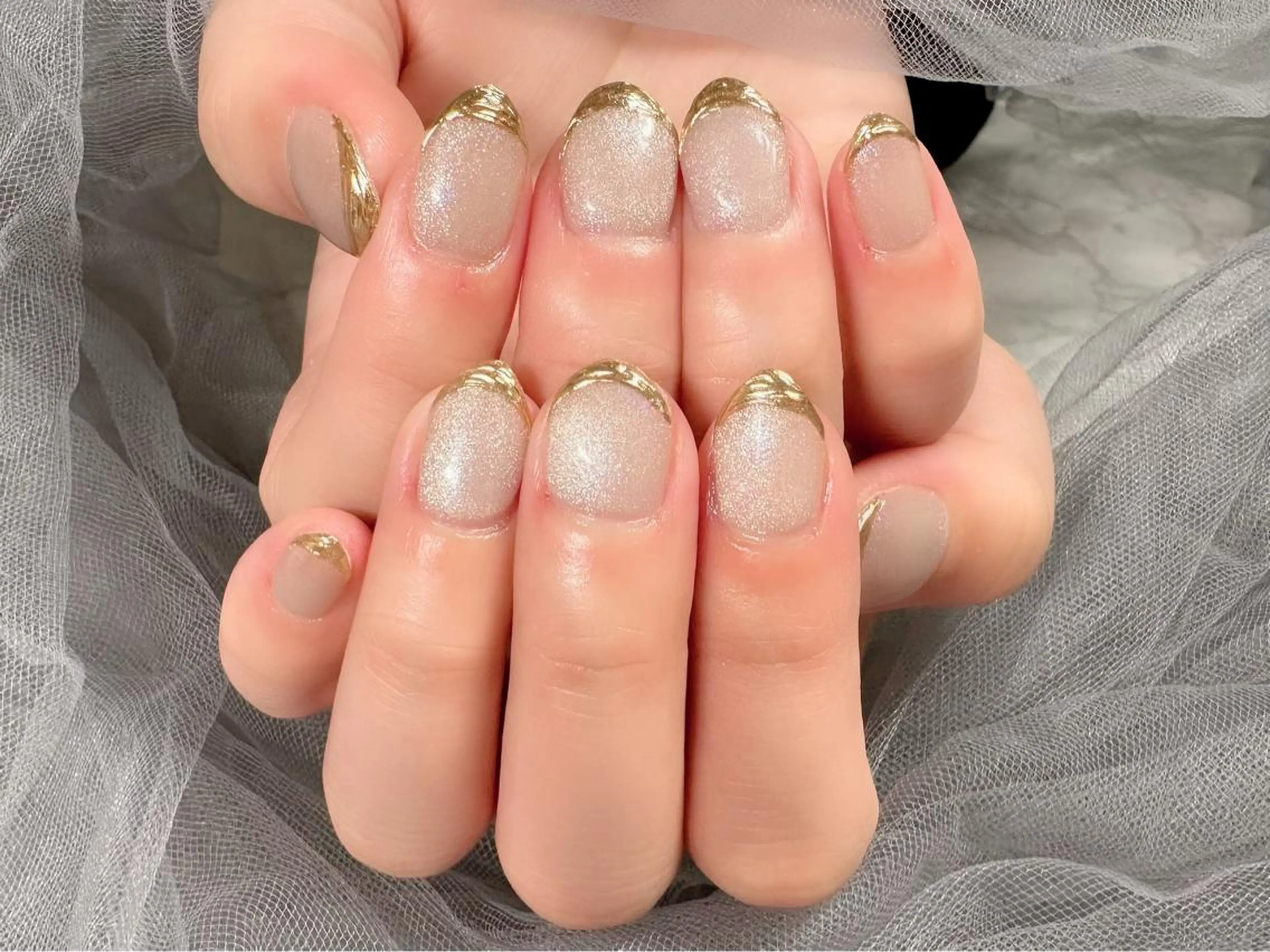 ネイル フレンチネイル マグネットネイル ミラーネイル ハンドネイル KURELLY所属・Nail Salon KURELLYのネイルデザイン