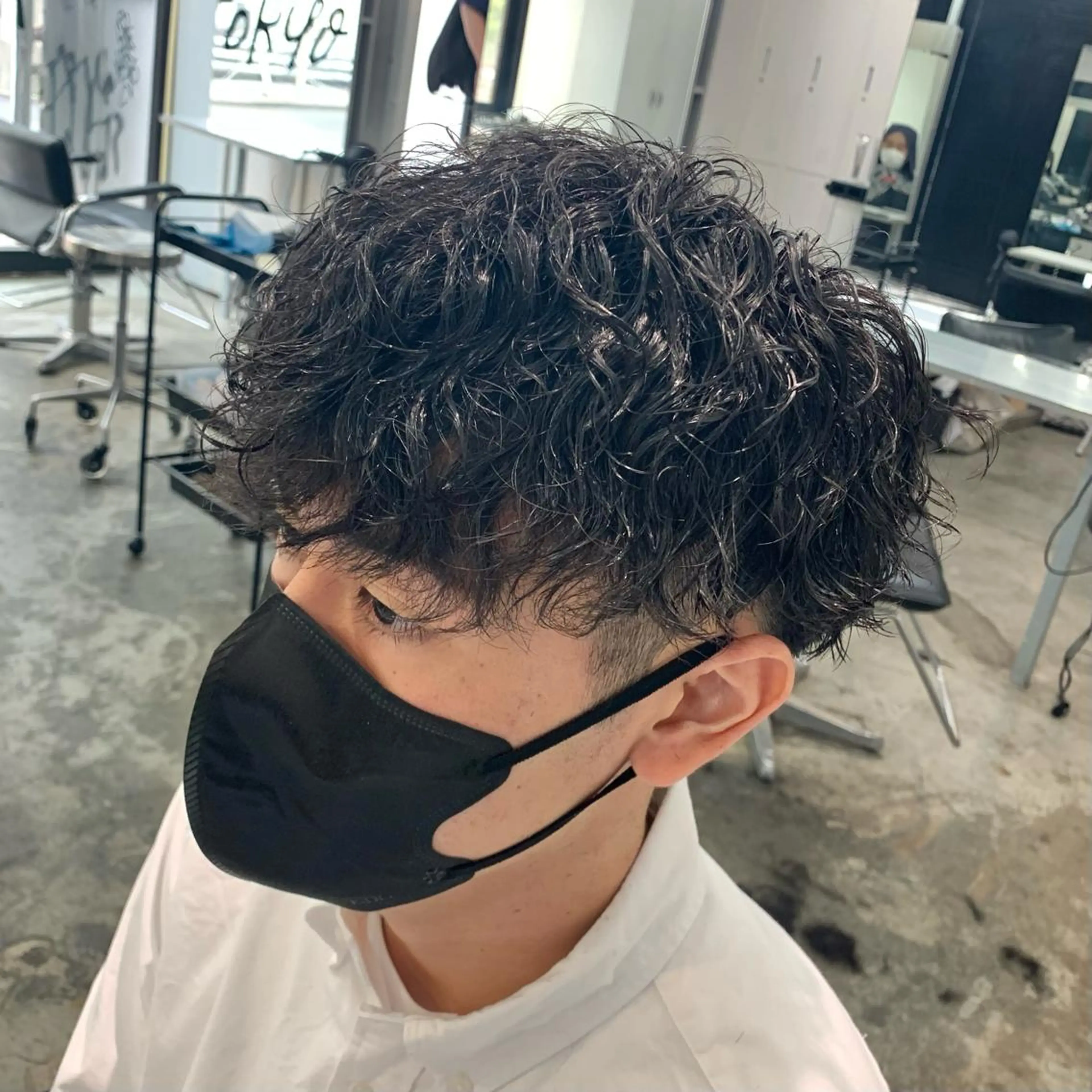 ショート パーマ メンズ カット パーマ メンズ特化美容師/ 藤戸 椋のヘアスタイル