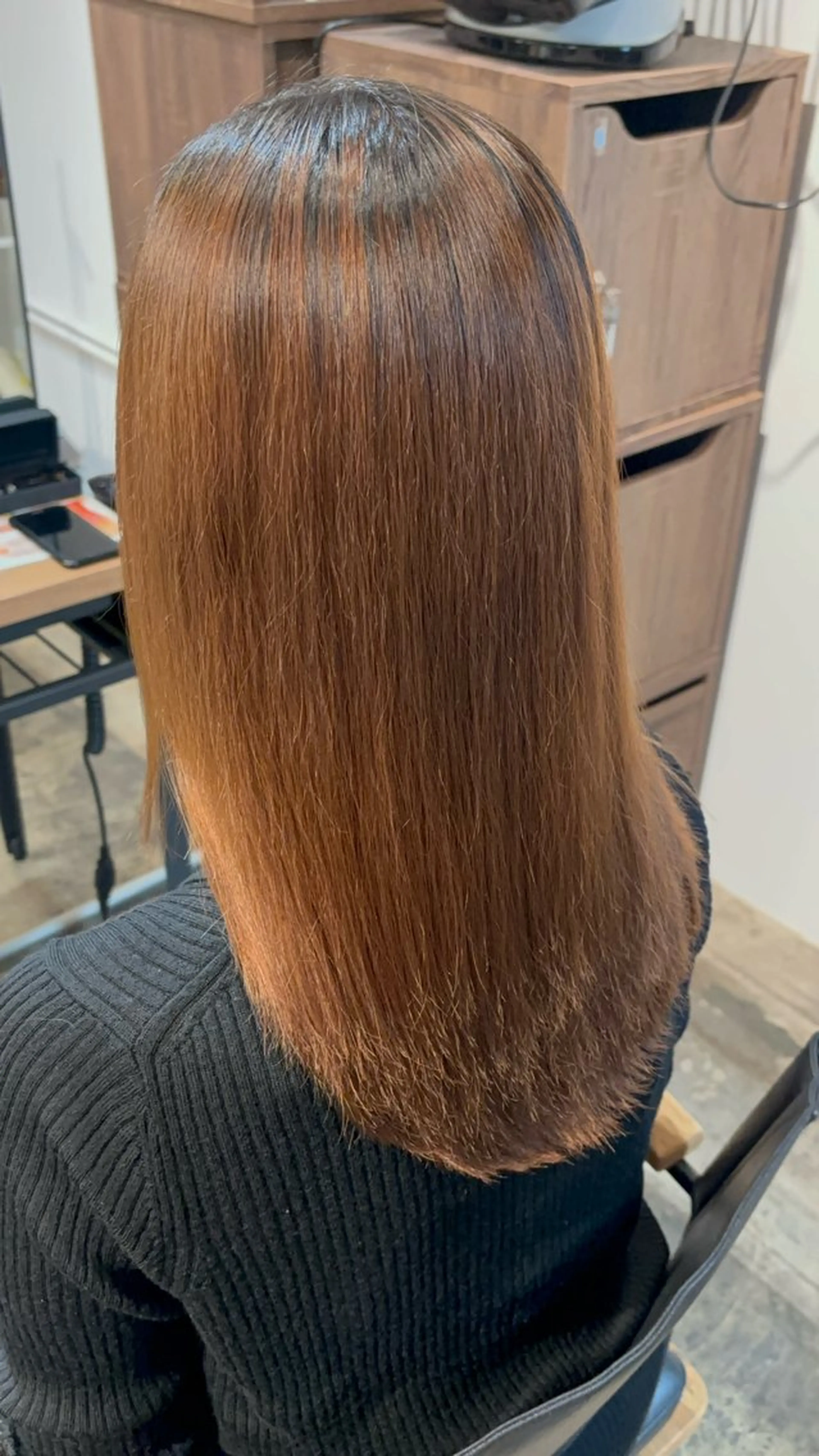 セミロング 縮毛矯正 sisi銀座所属・髪質改善/艶髪特化 柔艶髪/Ririkaのヘアスタイル