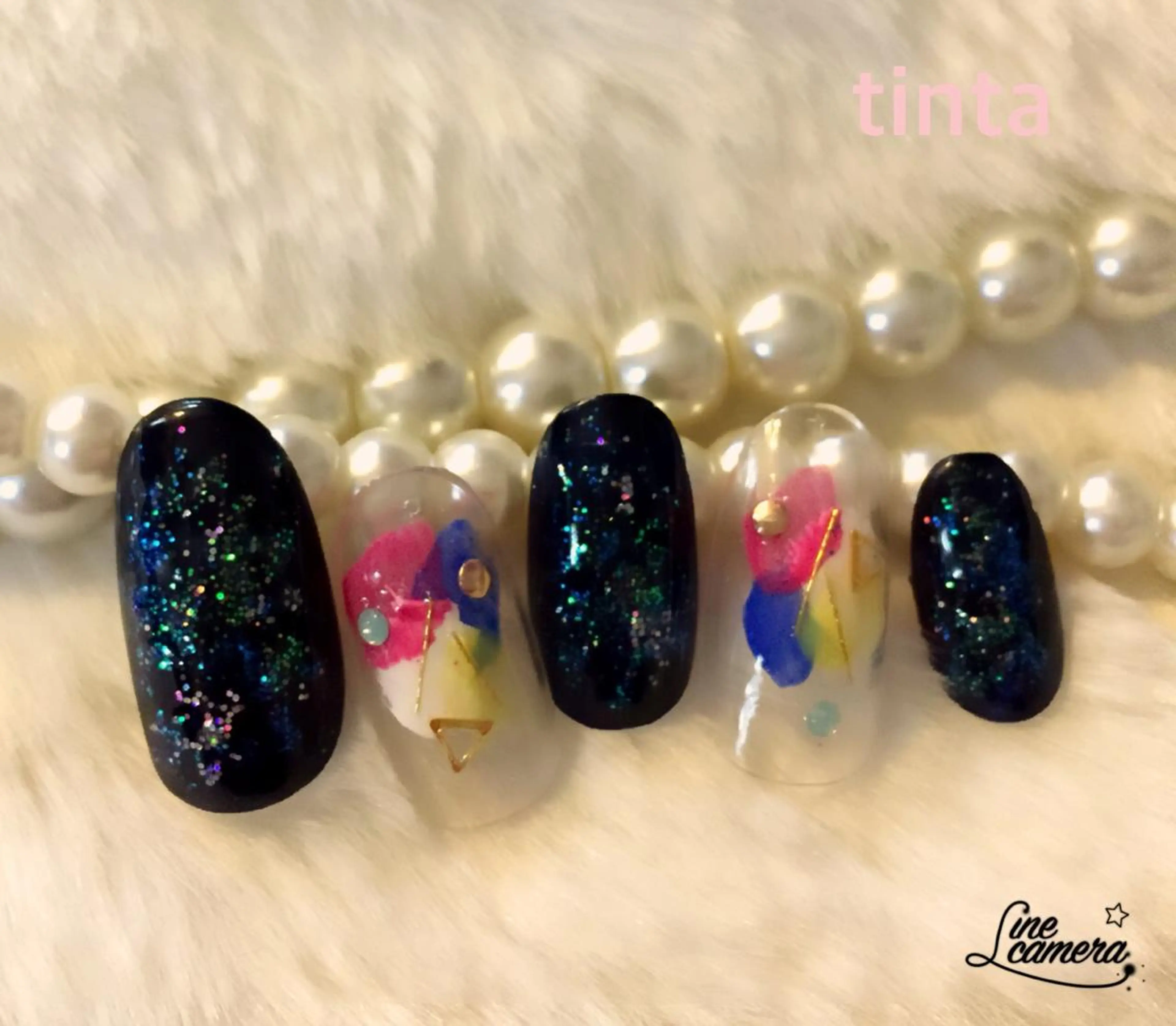 ネイル フットネイル キラキラネイル ネイルサロン ティンタ所属・馬場 典子のネイルデザイン