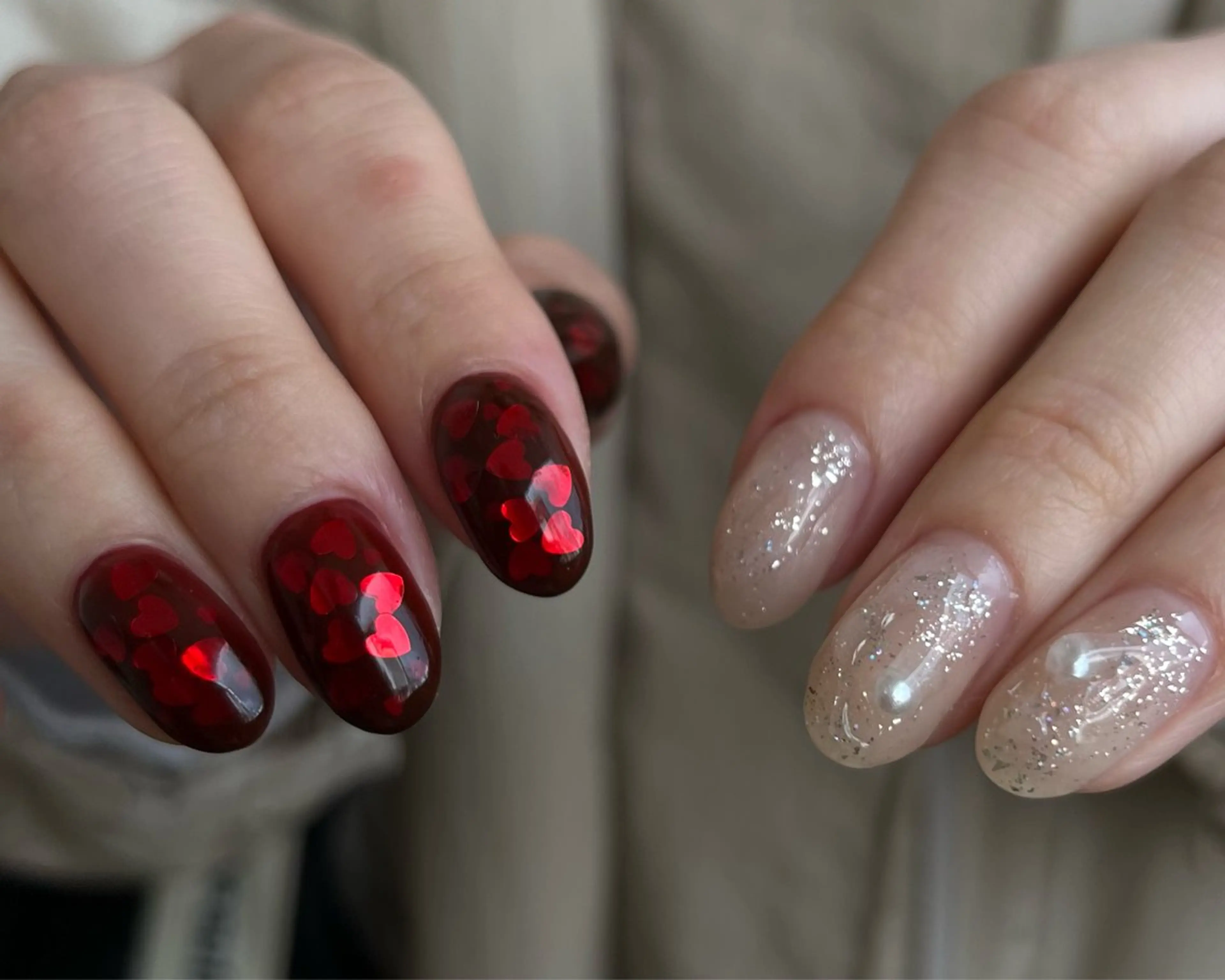 ネイル ハンドネイル Ray. ちゅるん系ニュアンスのネイルデザイン