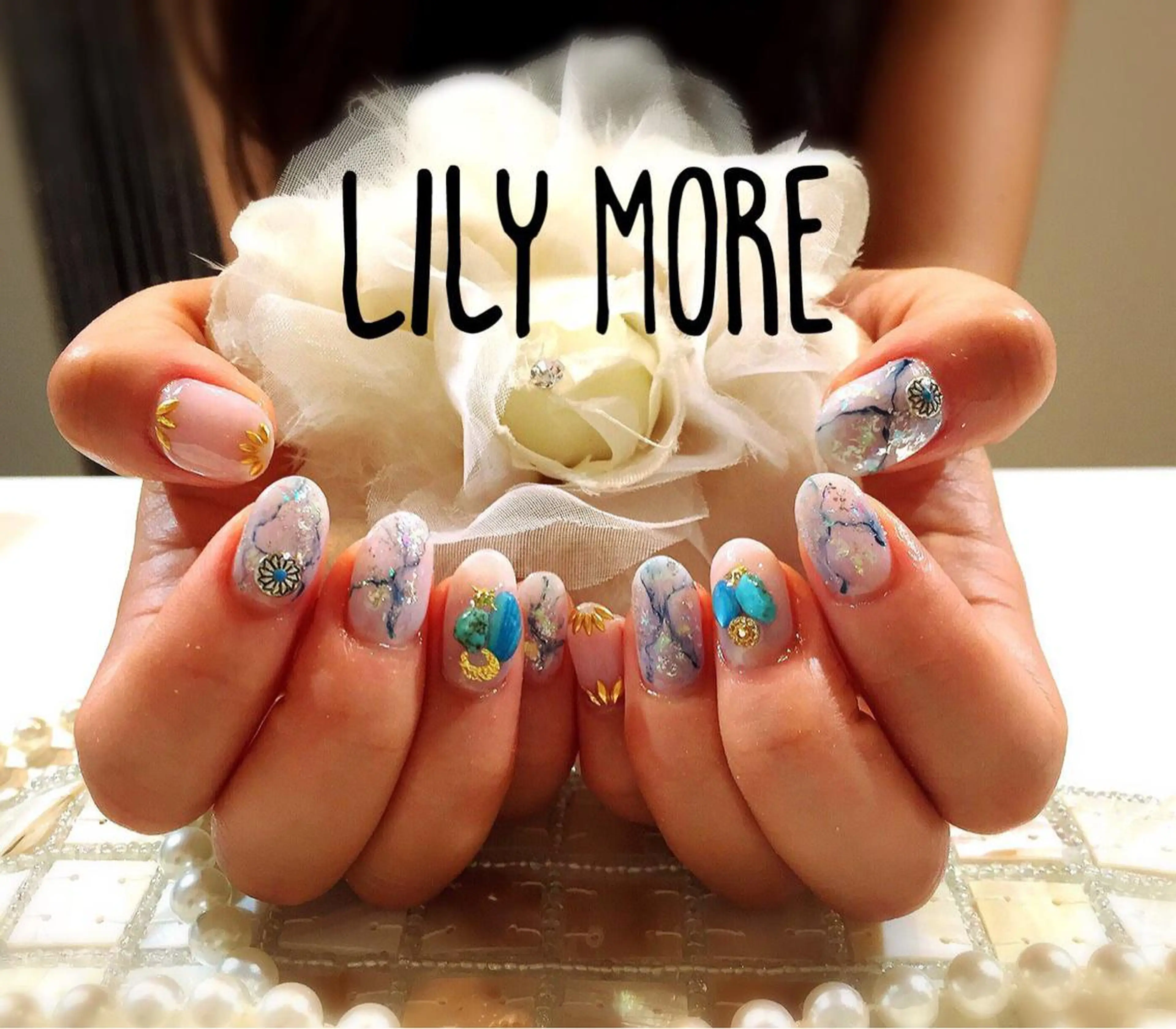 ネイル 大理石ネイル(マーブル) Lily closetのネイルデザイン