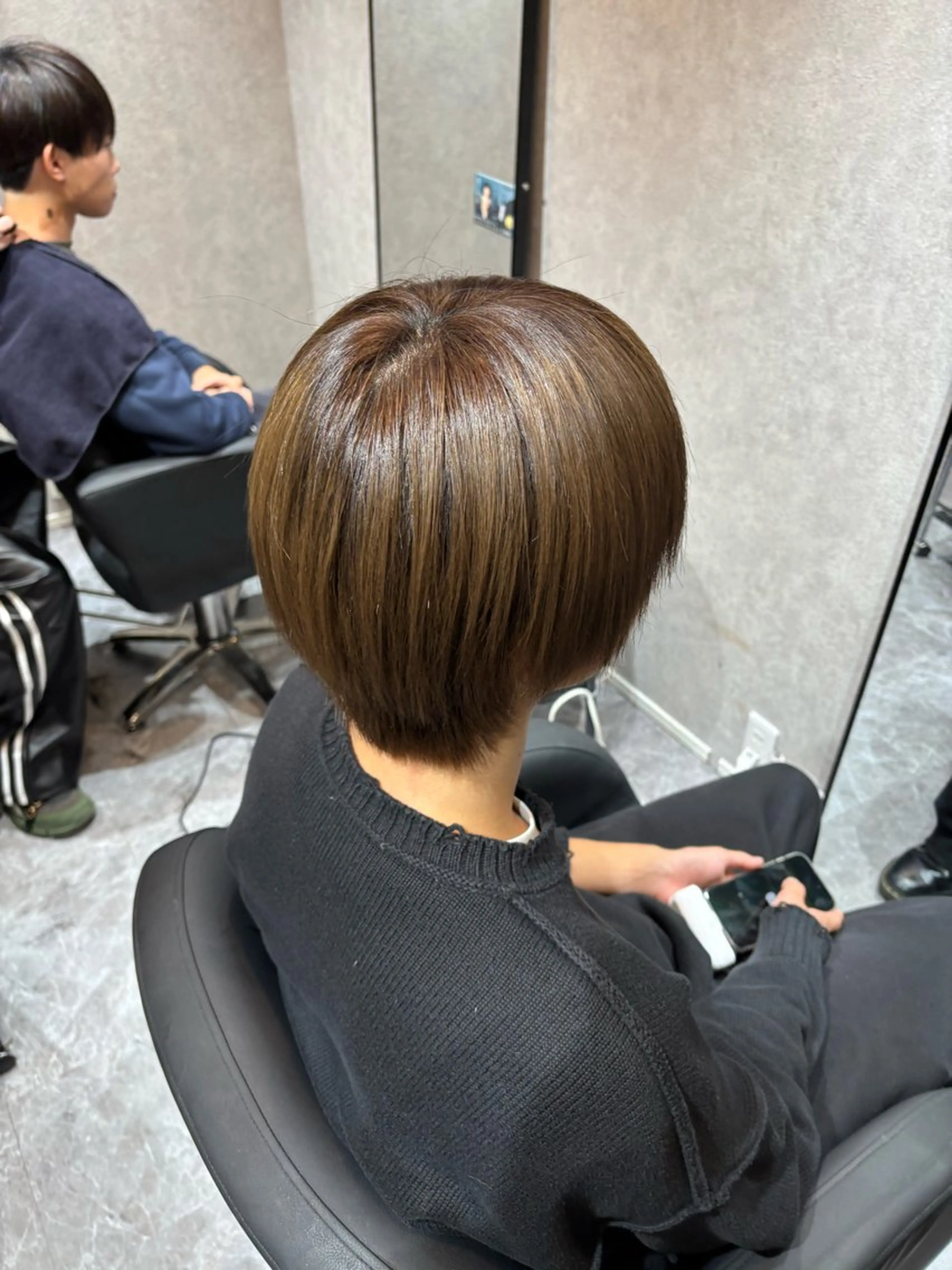 ショート カット 縮毛矯正 Nozomu/地毛風 ストレート/パーマのヘアスタイル