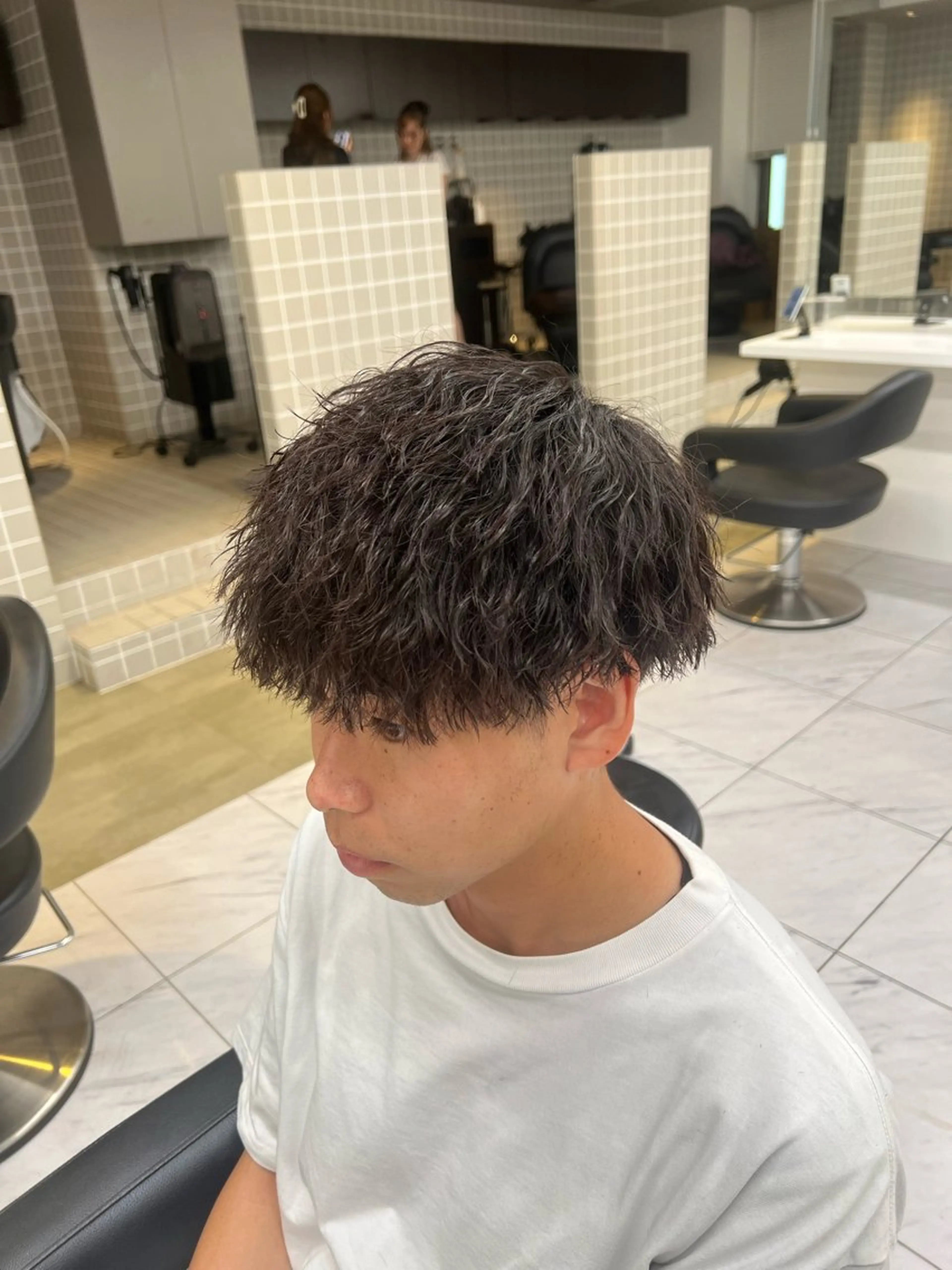 ショート カラー パーマ メンズ カット パーマ 韓国レイヤーカット /REIのヘアスタイル