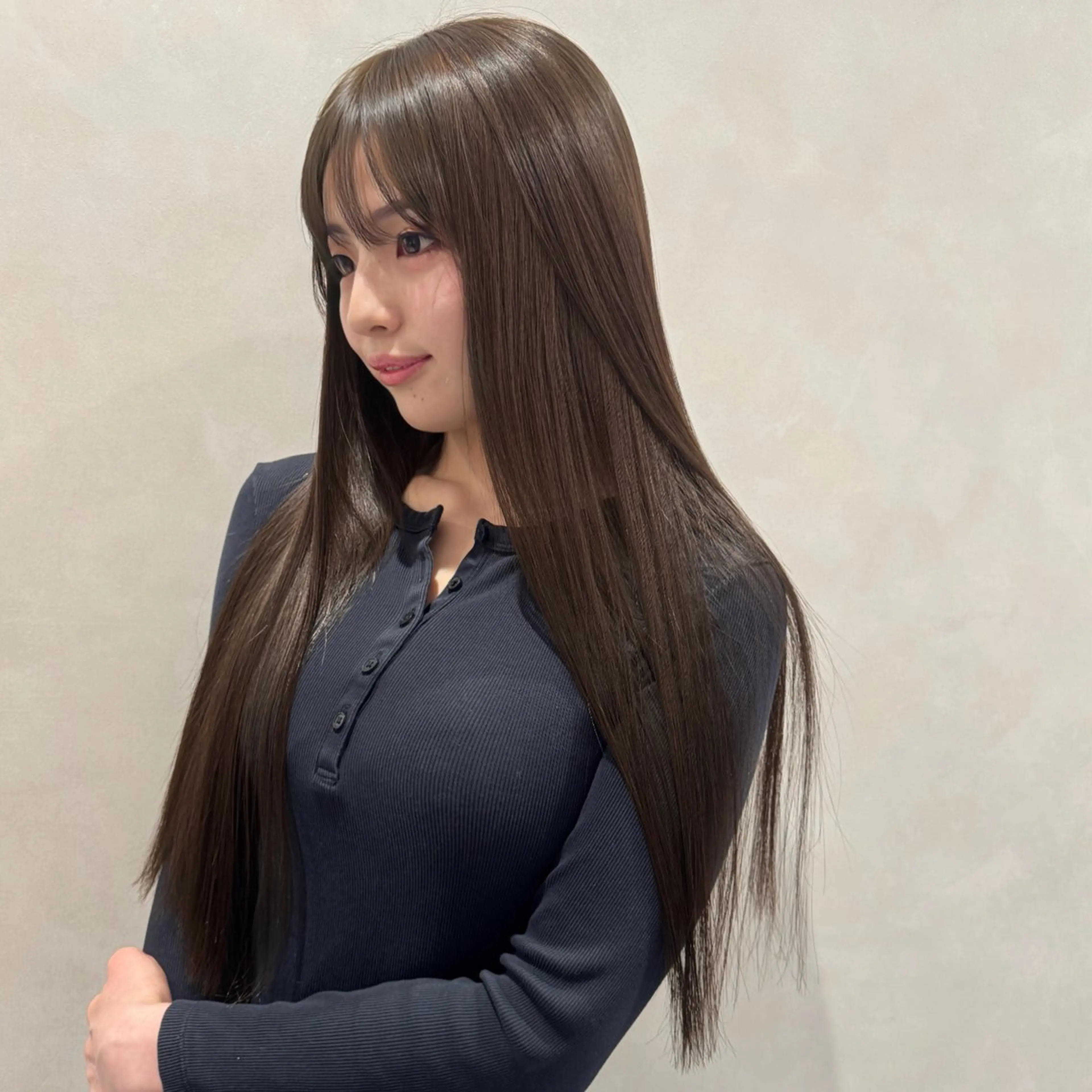 ロング カラー カット ヘアカラー トリートメント 🎀髪質改善×韓国レ イヤー×透明感/米田のヘアスタイル