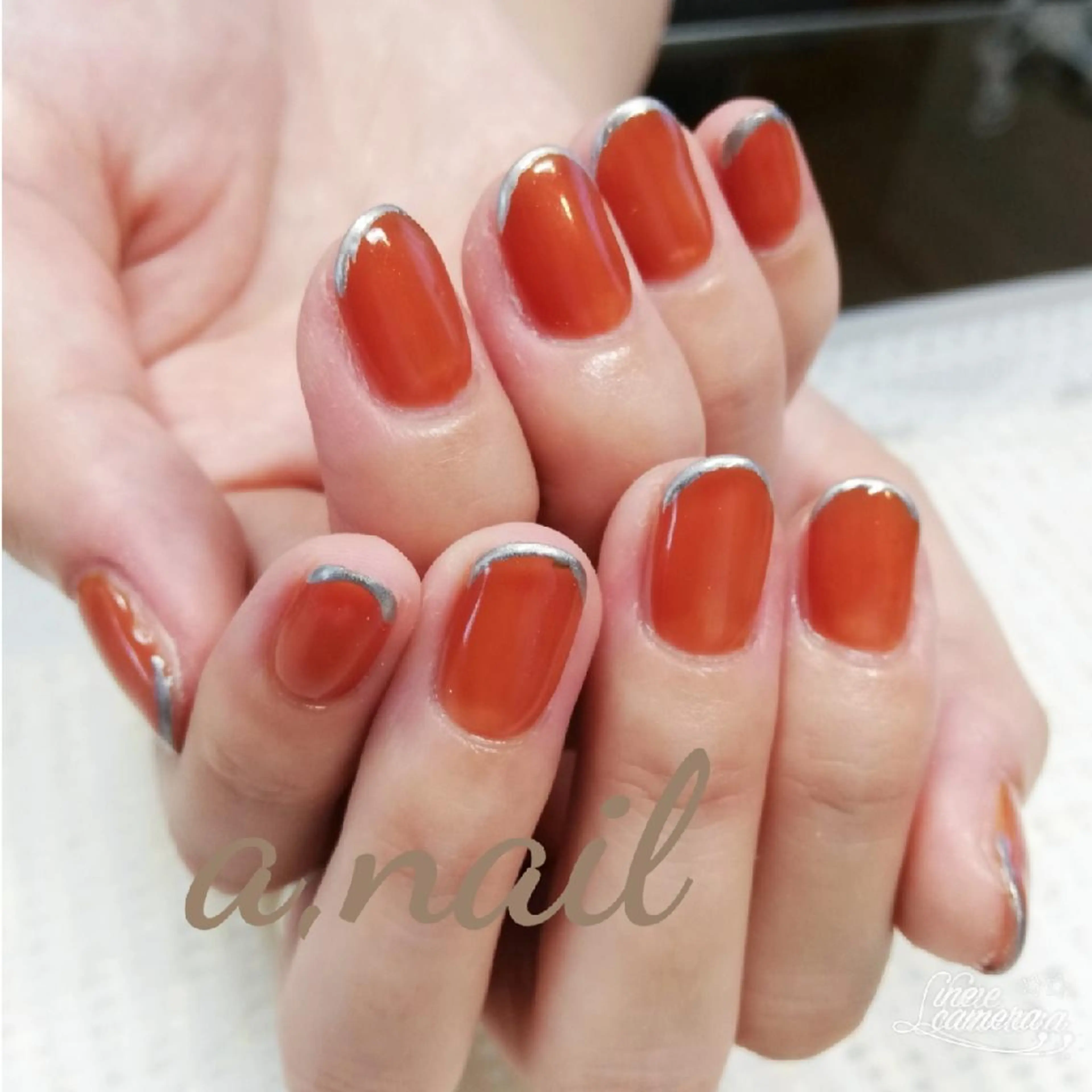 ネイル ブラウン ワンカラーネイル ハンドネイル ネイルサロン エーネイルのネイルデザイン