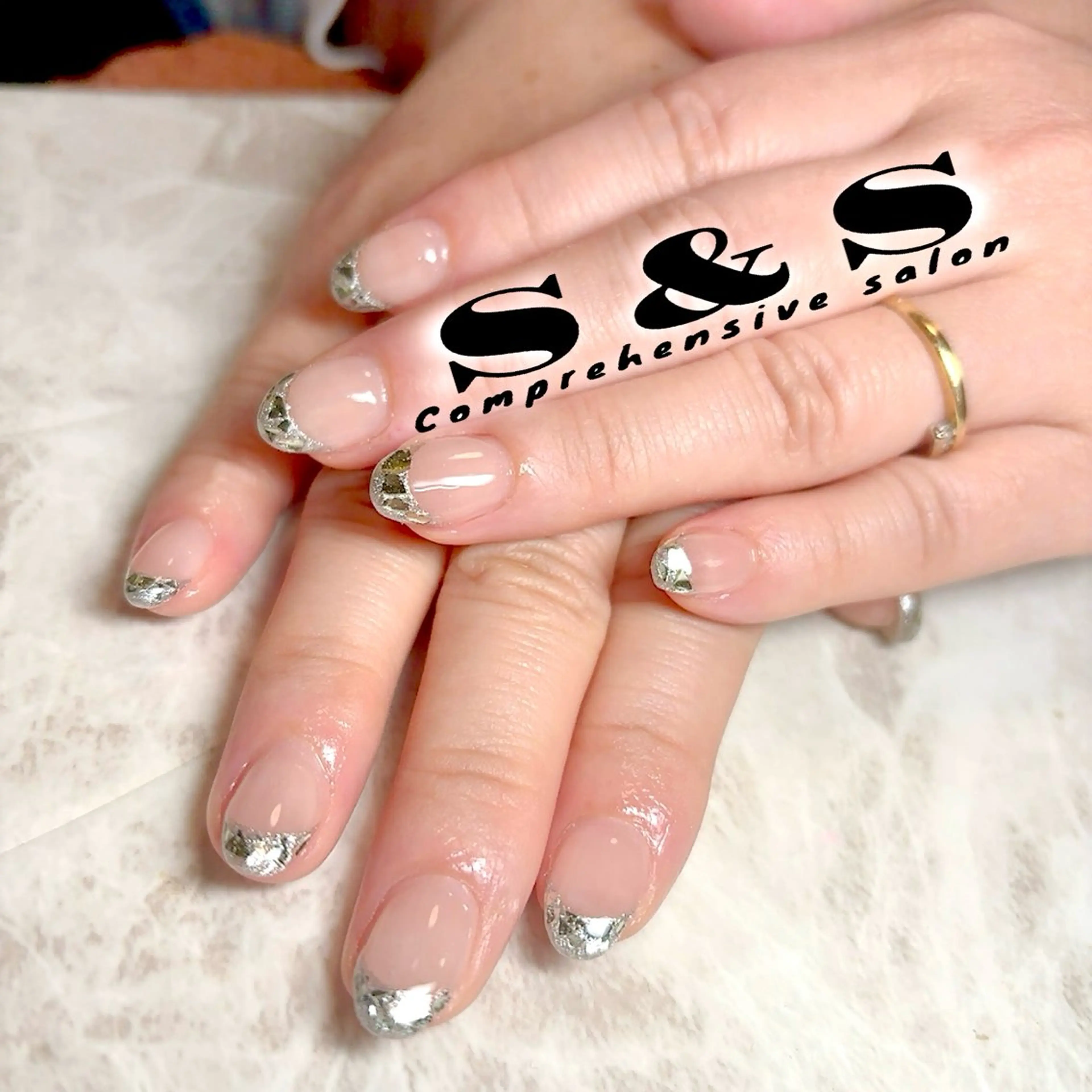 ネイル フレンチネイル ガラスフレンチ S&S 村田小百合のネイルデザイン