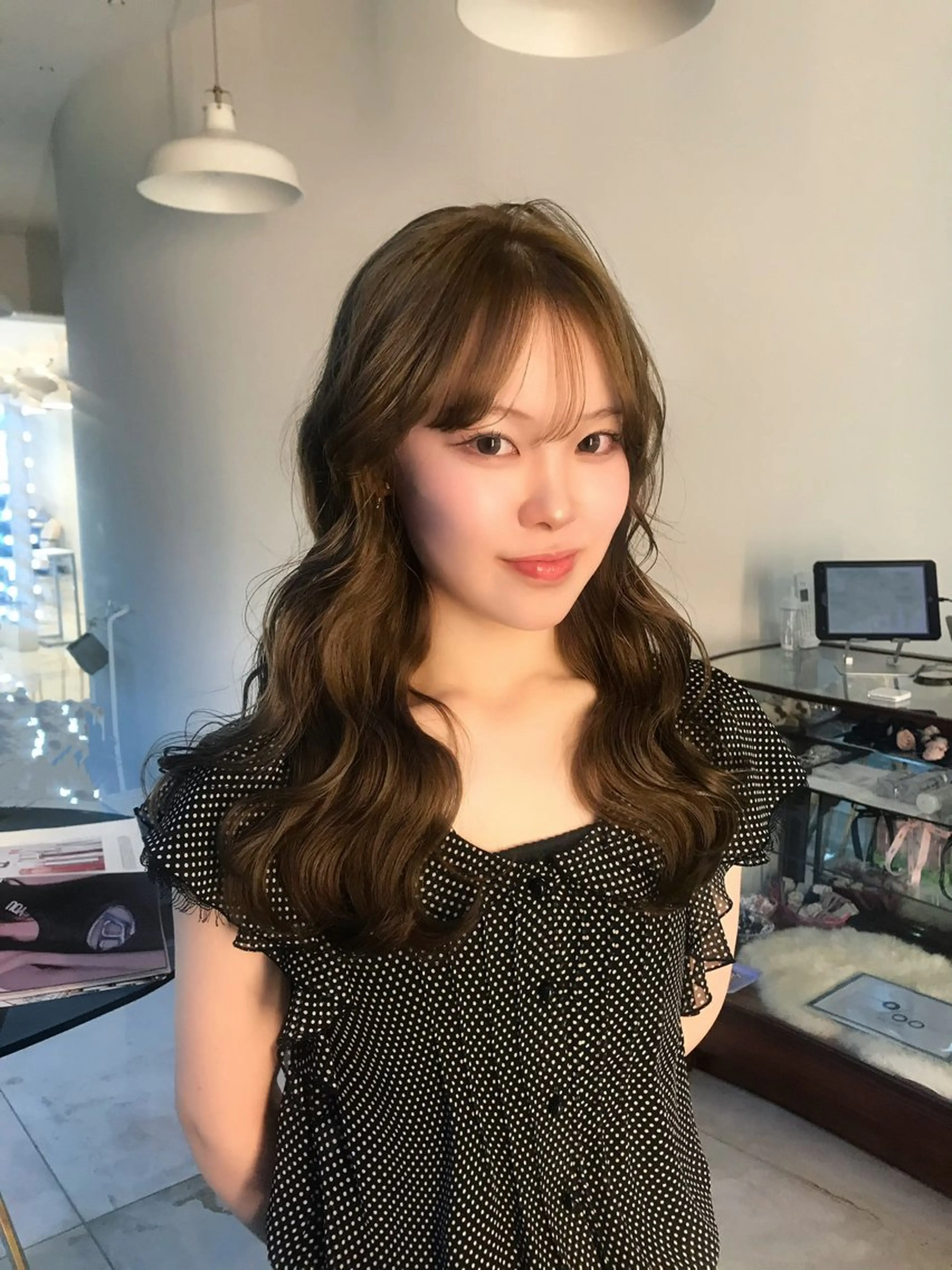 ロング カラー ヘアアレンジ ヘアカラー トリートメント ヘッドスパ ヘアセット HARUNA/原宿/ デザイン/カットのヘアスタイル