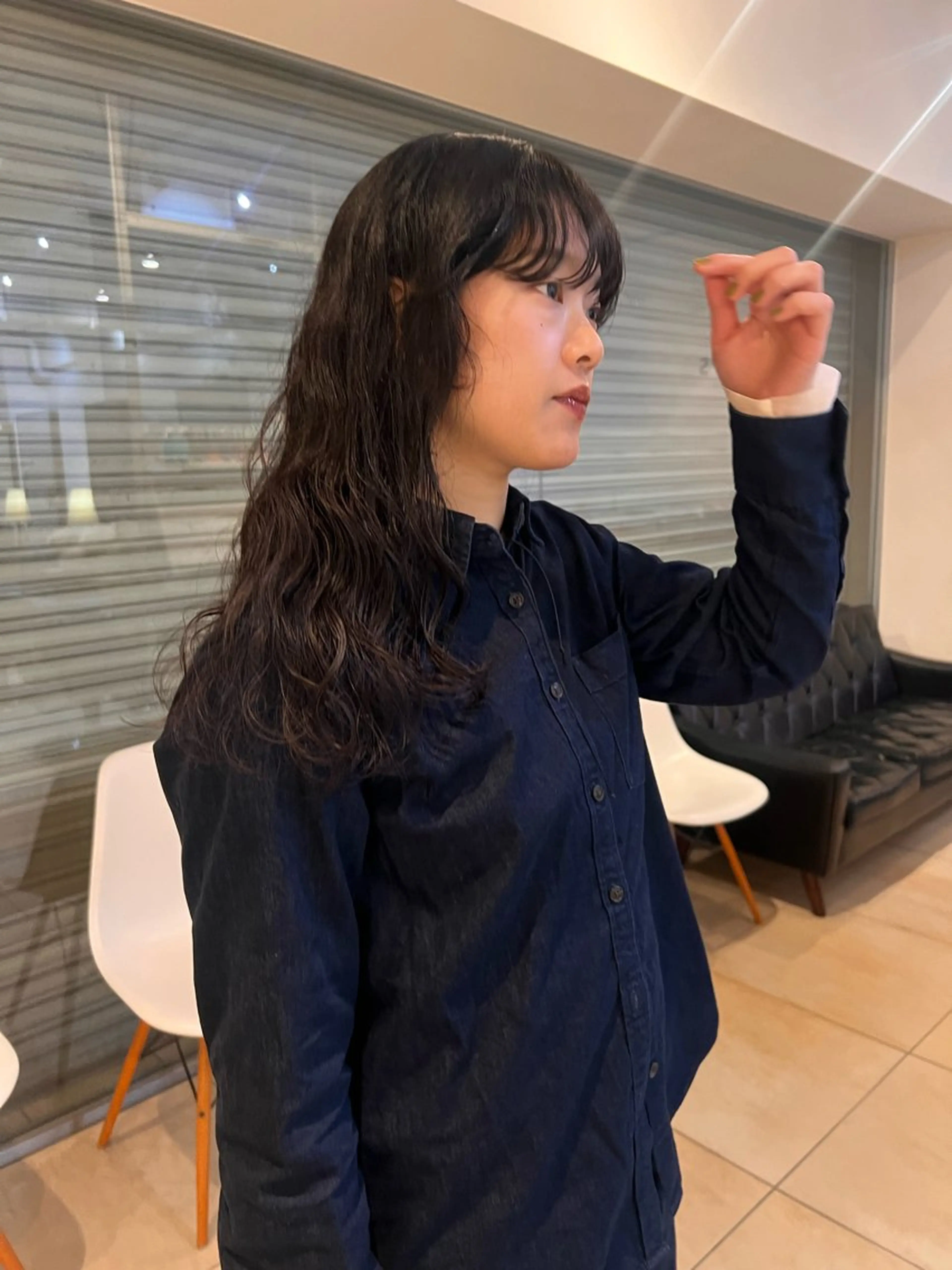 パーマ リリカ🐈‍⬛ブリー チカラー/上永谷のヘアスタイル