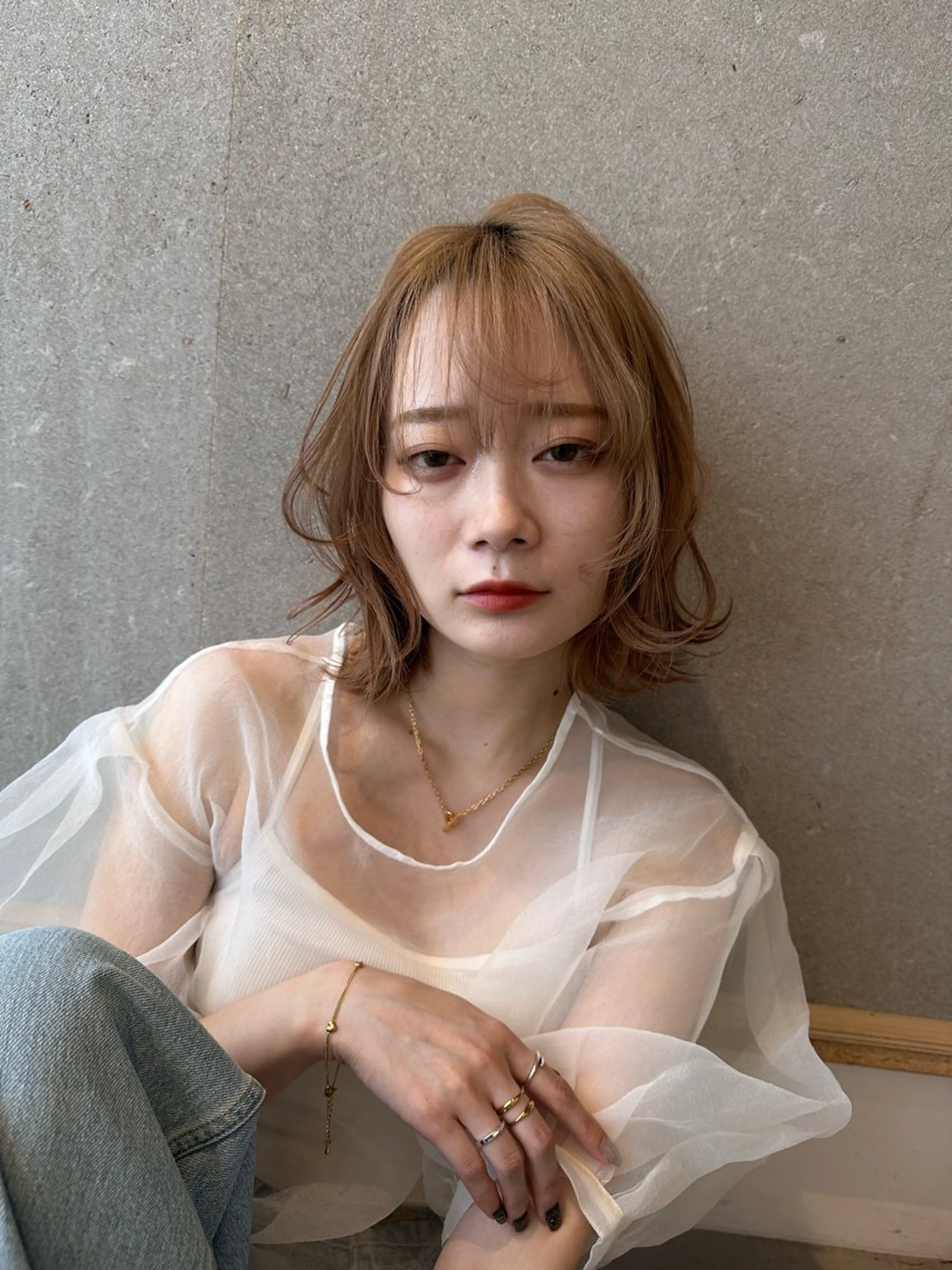 ミディアム カラー ヘアアレンジ カット ヘアカラー トリートメント 🫧🎀tasty yama🫧🪽のヘアスタイル