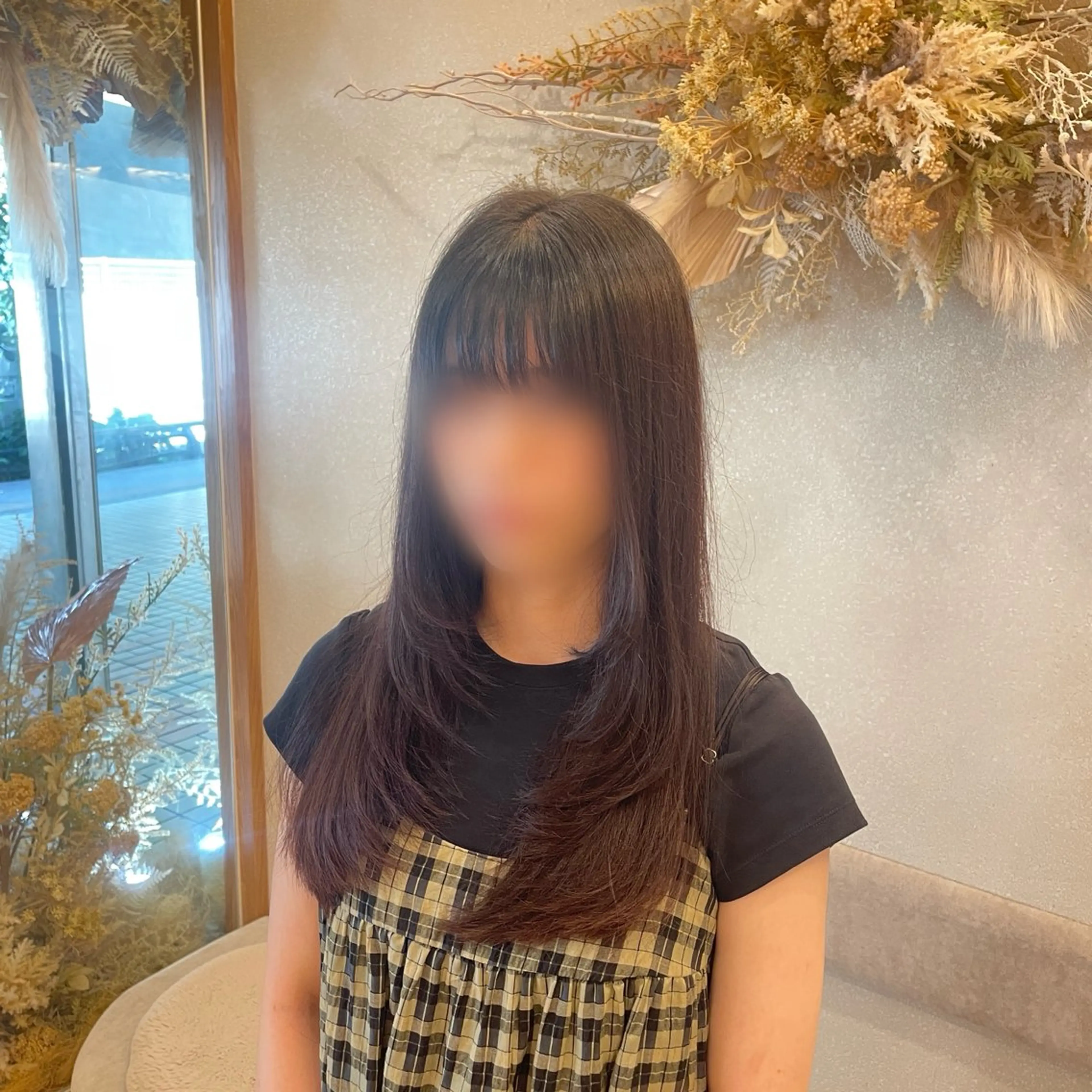 ロング 顔周りカット レイヤーカット 小顔カット Cloe 梅田店所属・穴吹 涼のヘアスタイル