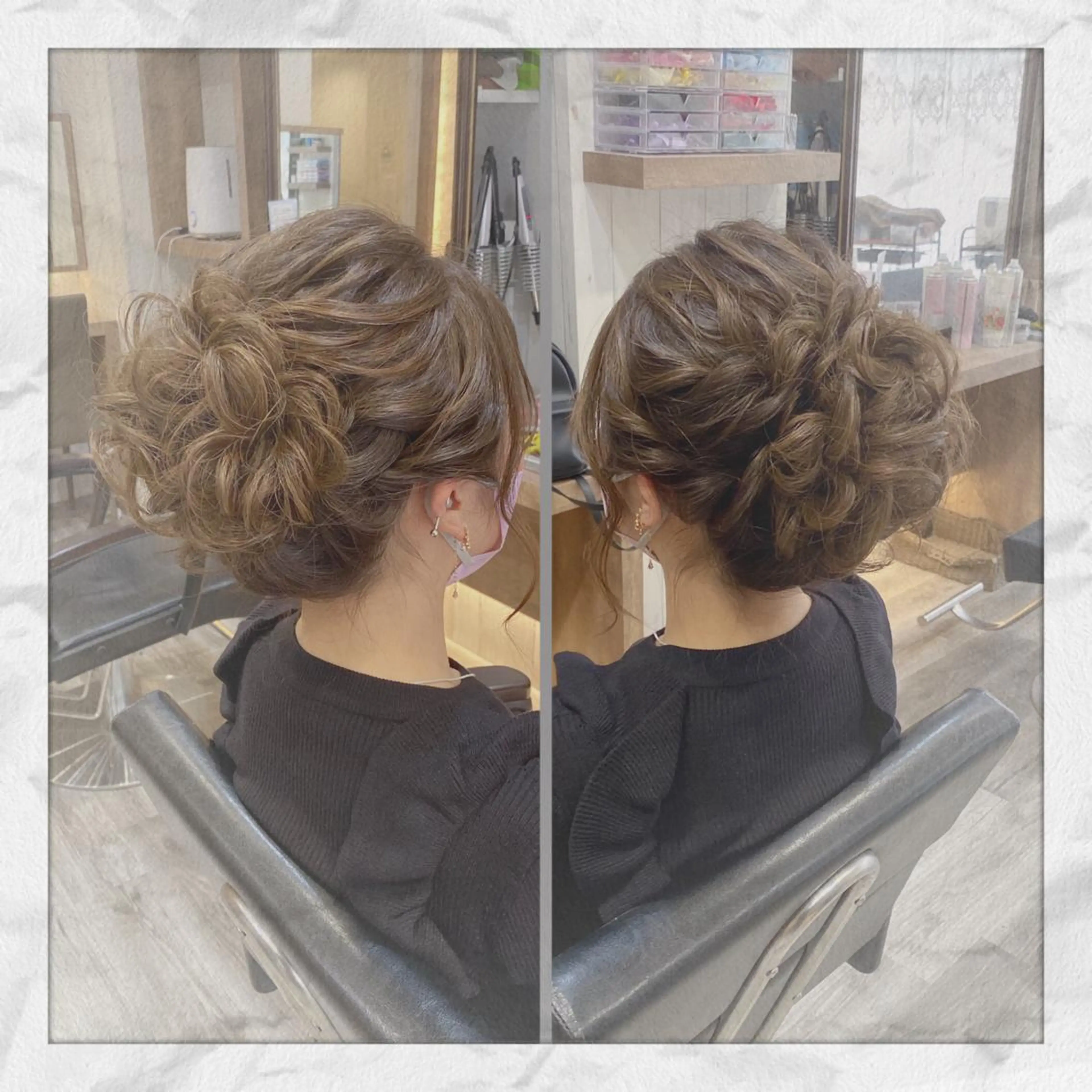 セミロング ヘアアレンジ ヘアセット ヘアセット/着付け 𓇼 松本 夏美𓇼のヘアスタイル