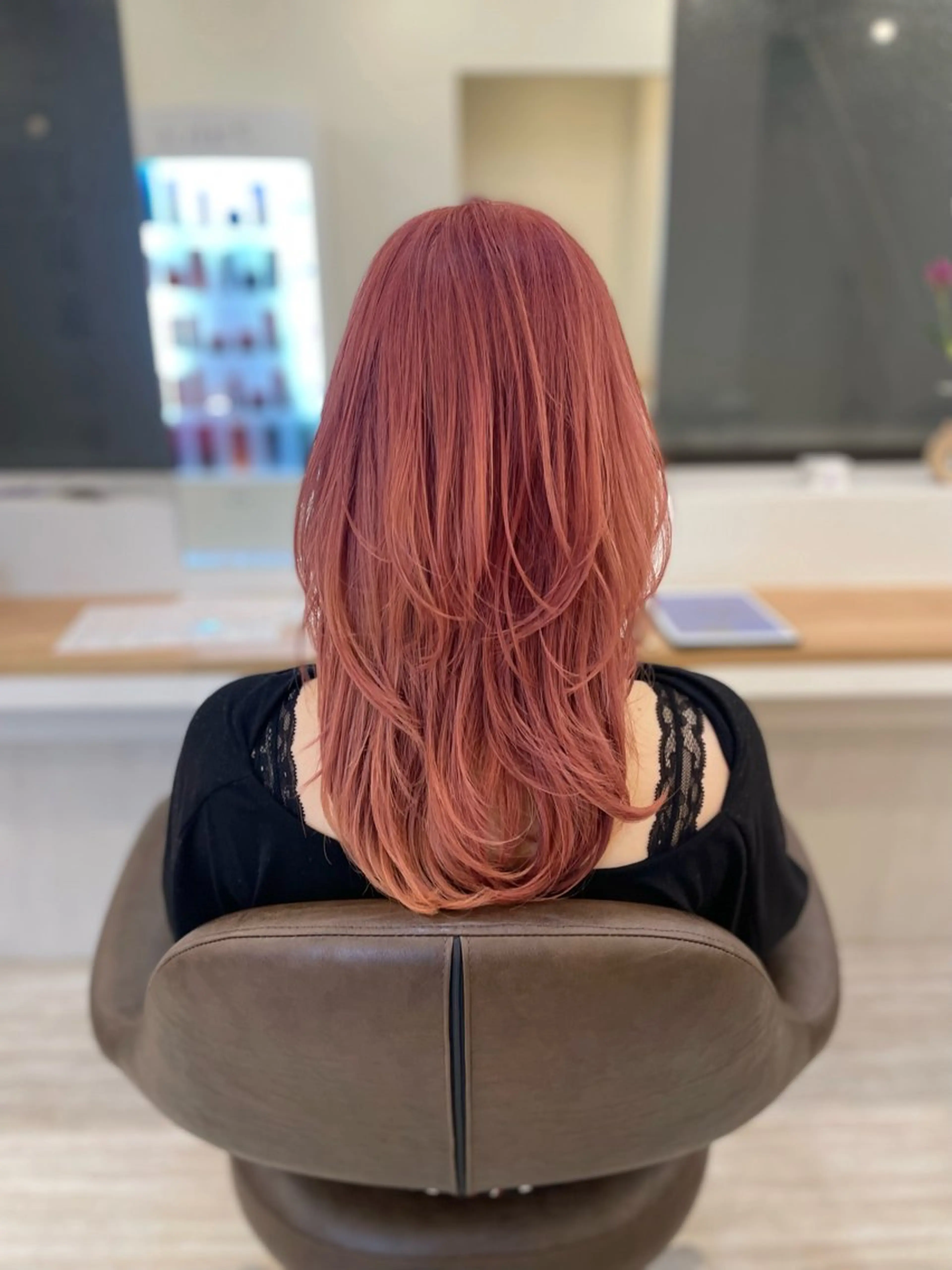 セミロング カラー 山下 柚奈のヘアスタイル