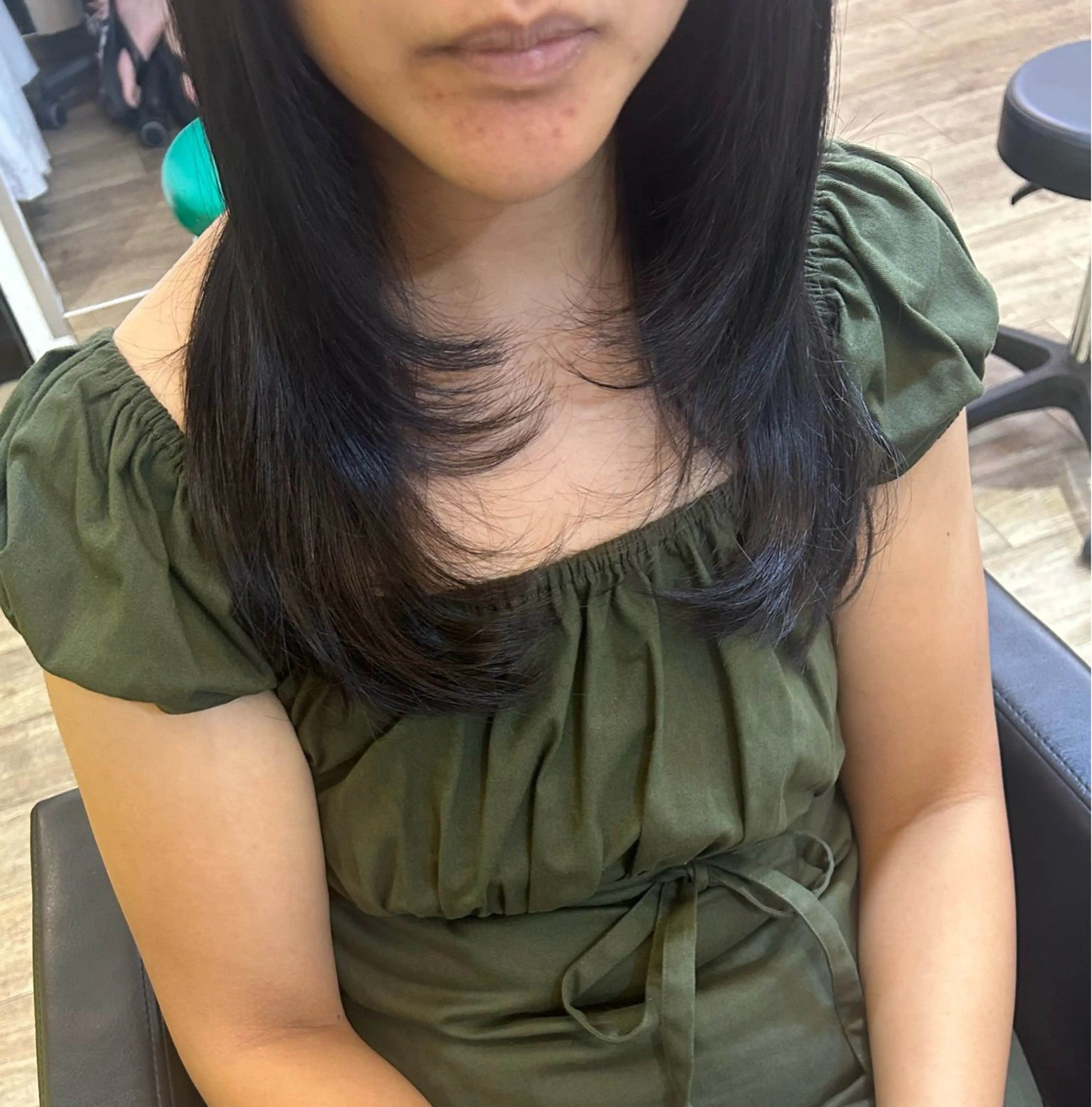 ロング ヘアアレンジ ボブ くびれヘア 顔周りカット 韓国風ヘア レイヤーカット ブリーチなしベージュ /ヘアセット/ミユのヘアスタイル