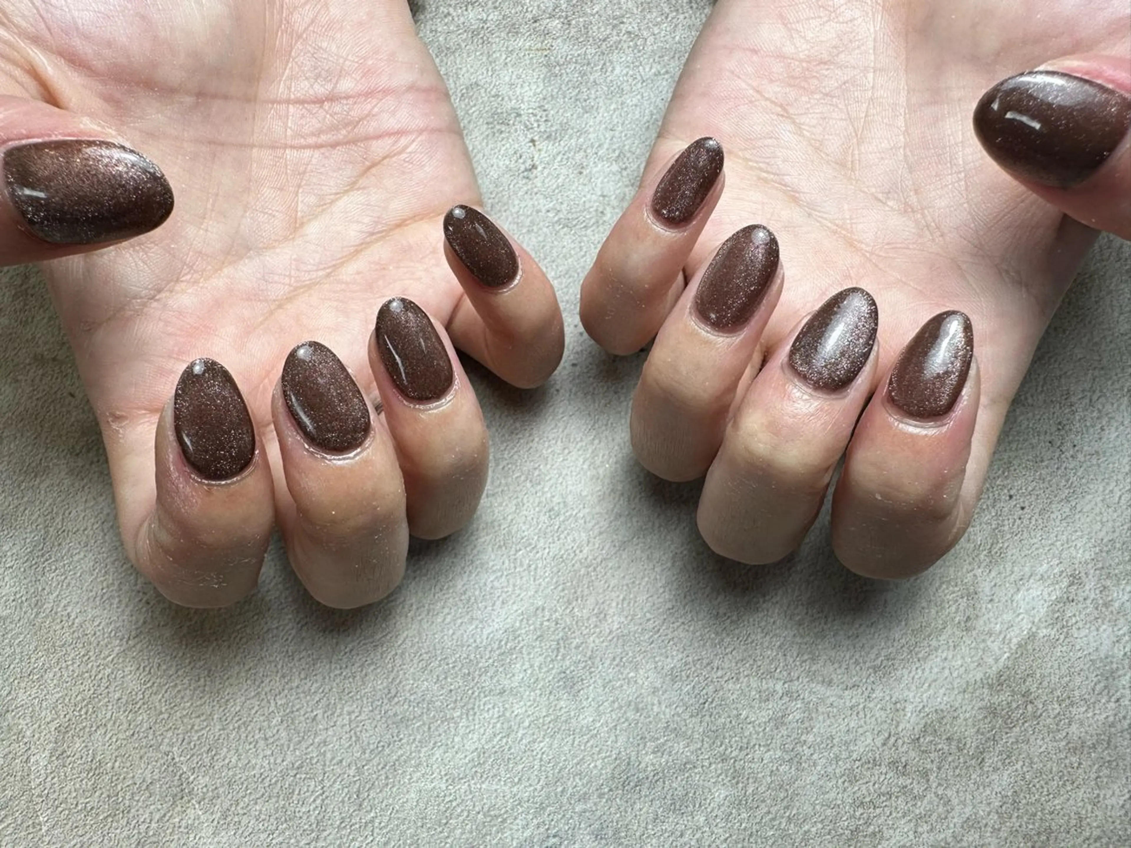 ネイル ブラウン マグネットネイル nailroom Anmie.のネイルデザイン