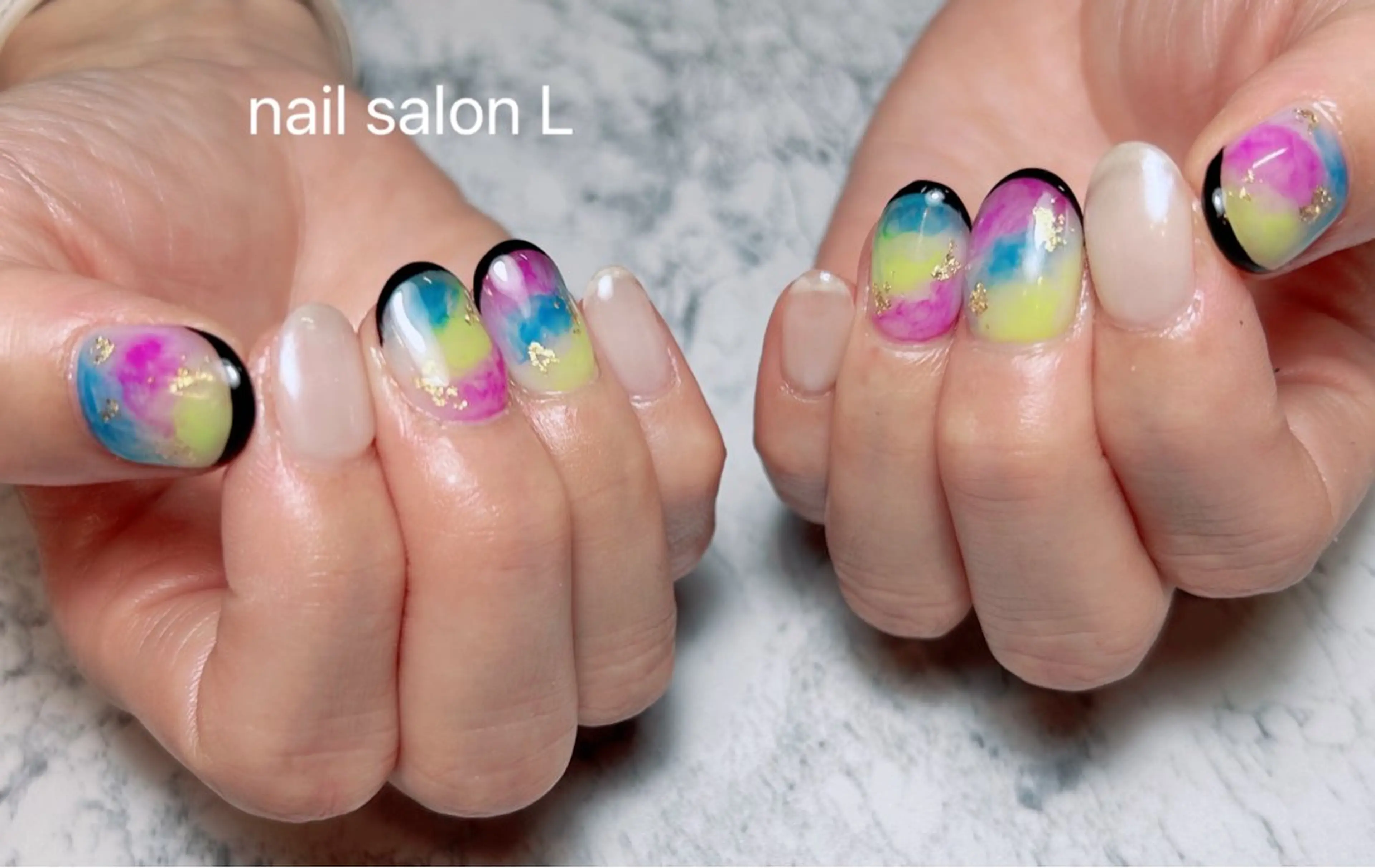 ネイル 夏ネイル ハンドネイル 吉川市 ネイルサロンLのネイルデザイン
